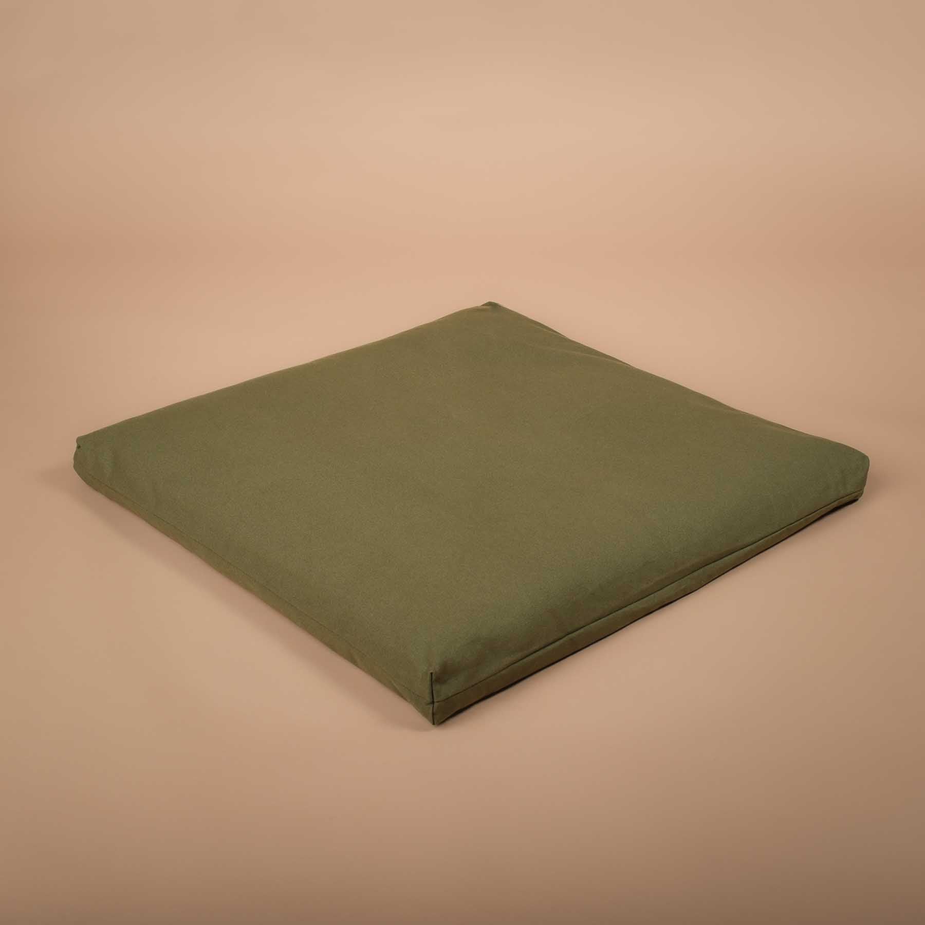 Tappetino da meditazione Zabuton tappetino da meditazione in cotone verde oliva