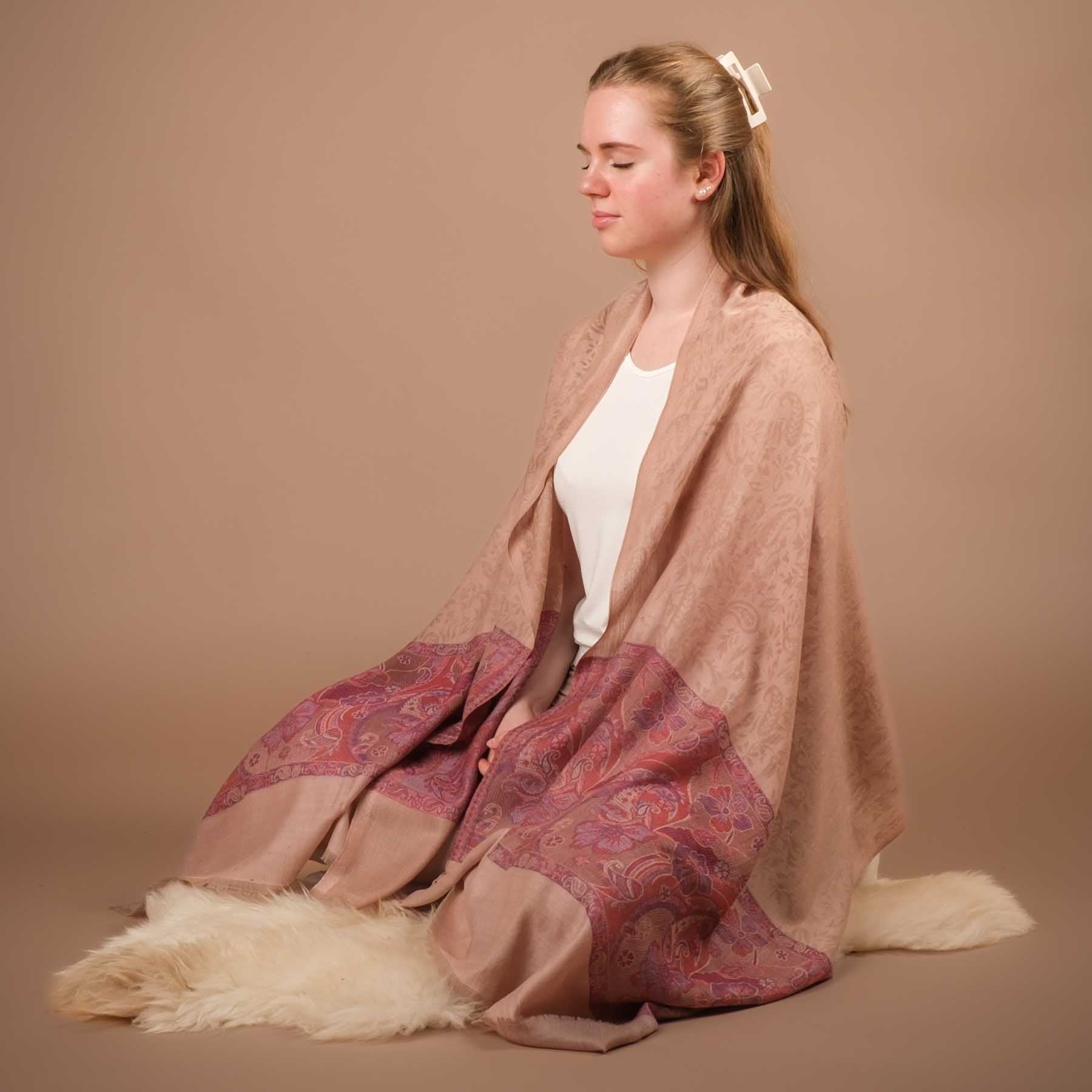 Scialle da meditazione in lana fine Toulouse