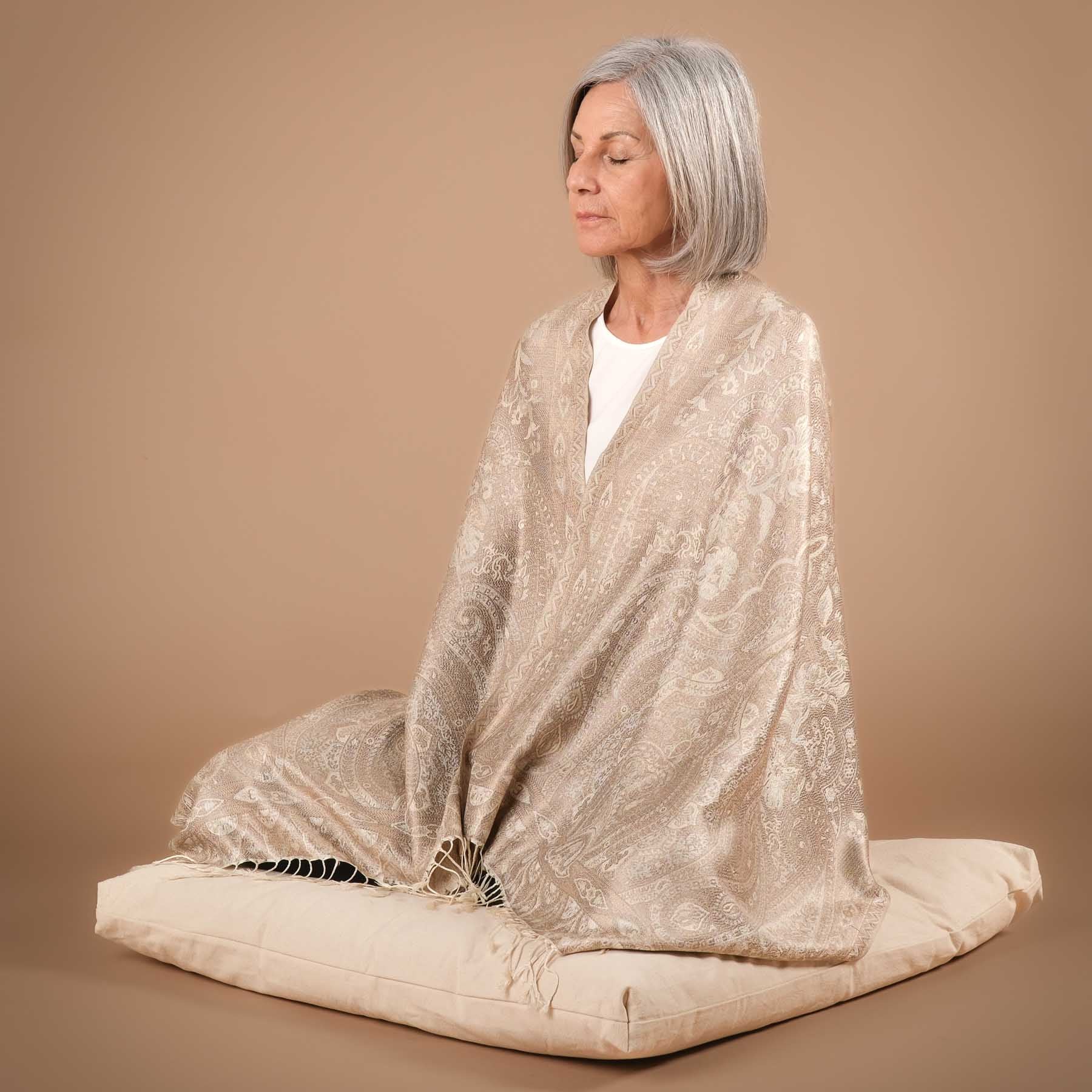 Scialle da meditazione in seta Kalahari