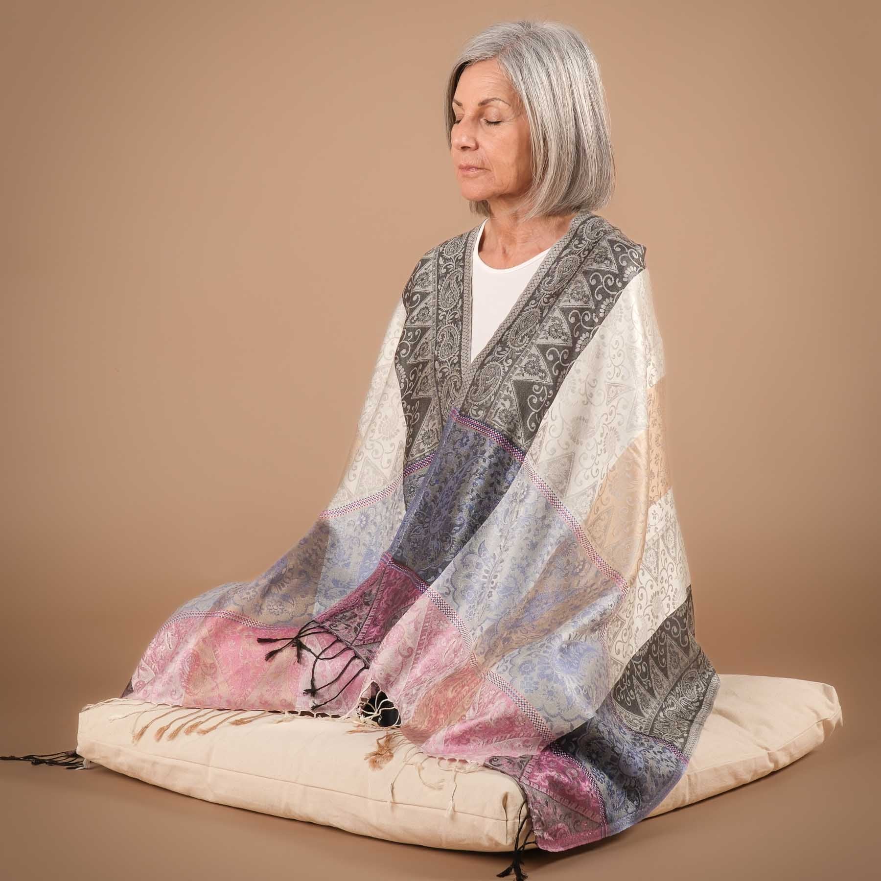 Scialle da meditazione sciarpa di seta Lilly