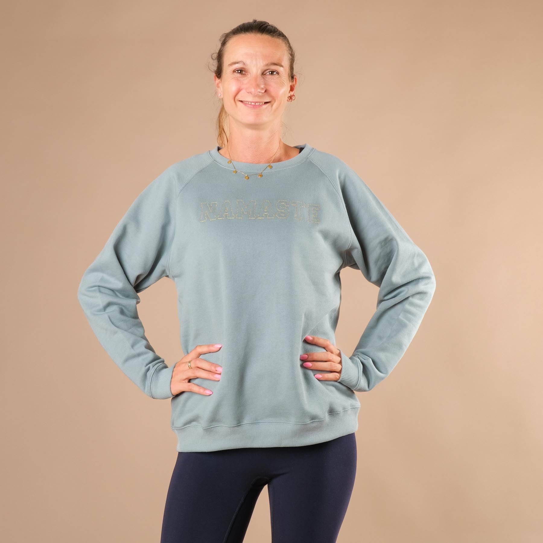 Maglione yoga Namaste menta