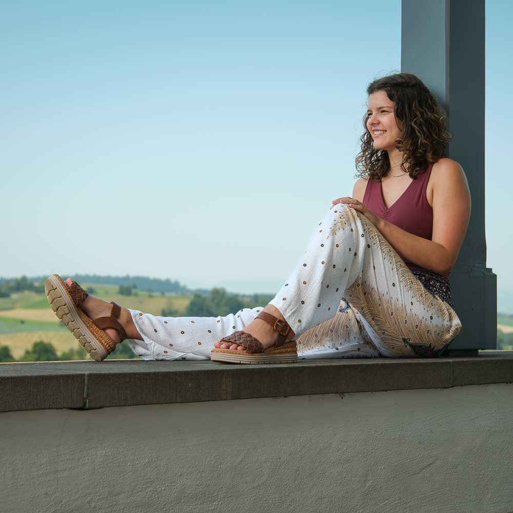 Pantaloni estivi Palazzo Feather white