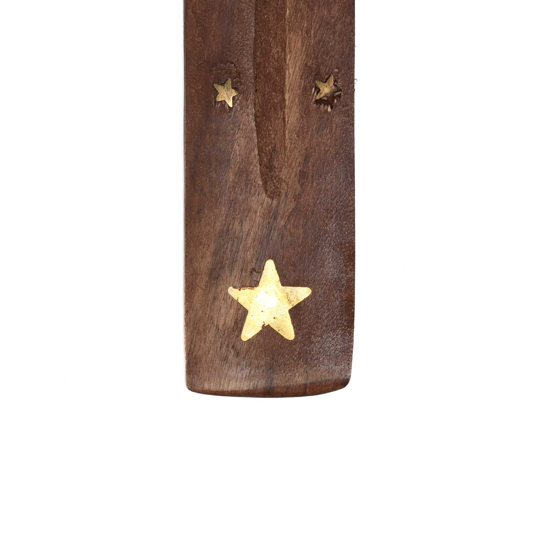 Stella portaincenso in legno