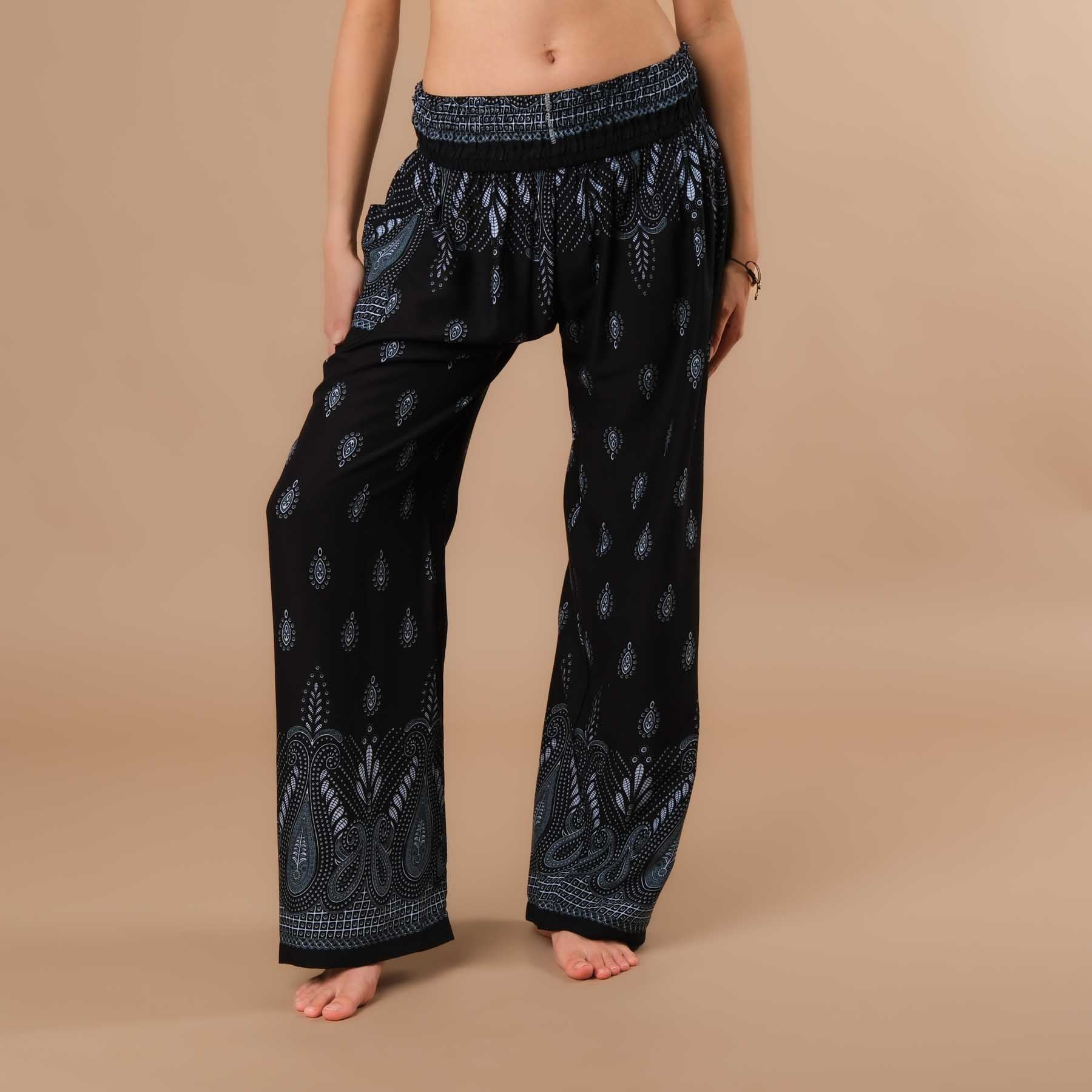Pantaloni estivi Palazzo Bliss nero