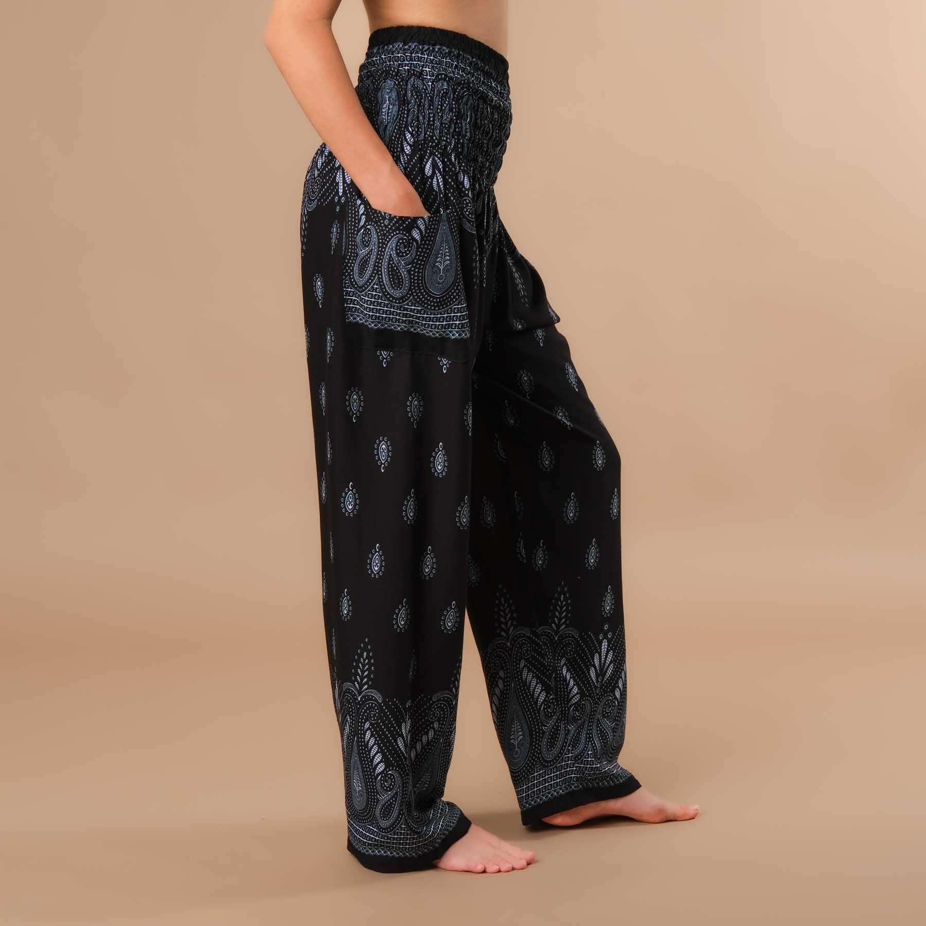 Pantaloni estivi Palazzo Bliss nero