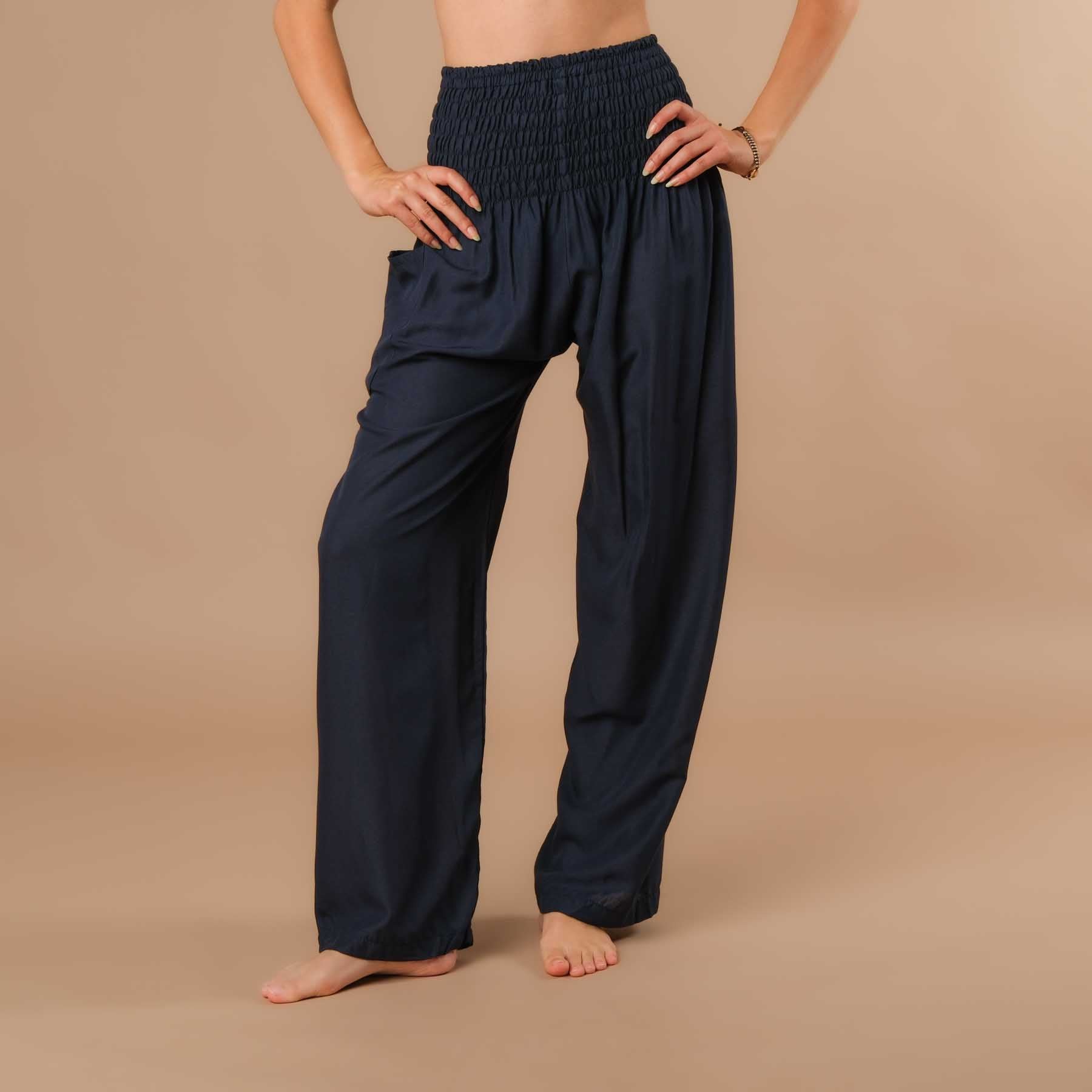 Pantaloni estivi Palazzo uni navy