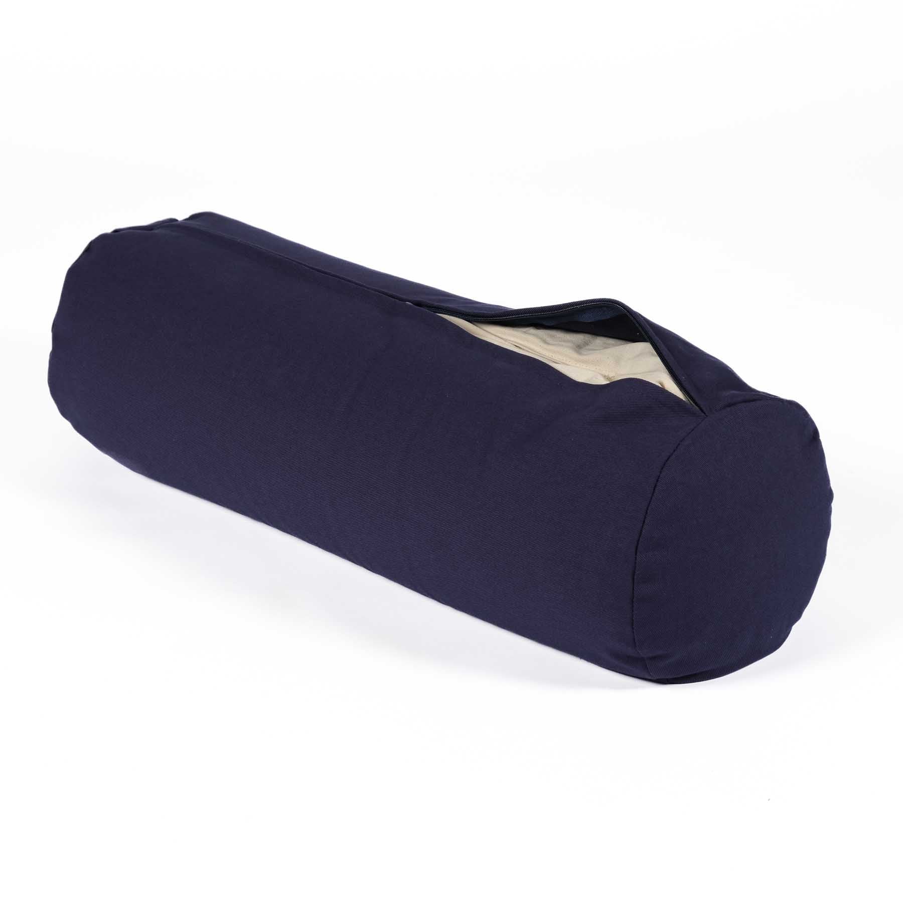 Cuscino yoga in cotone uni blu navy