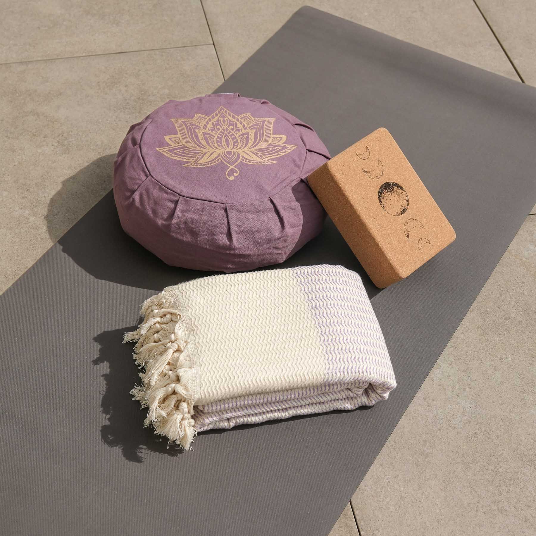 Coperta yoga Relax in cotone organico viola