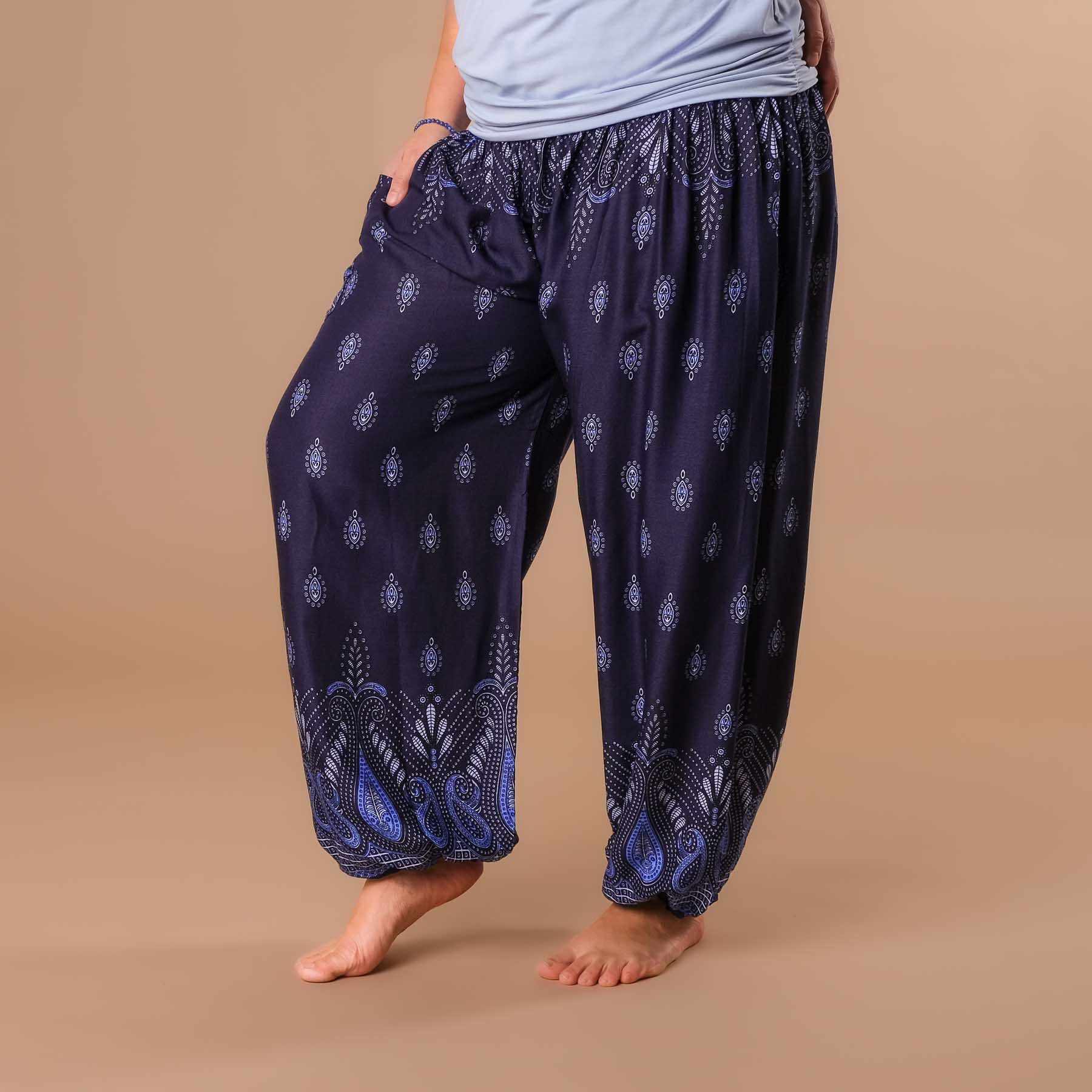 Pantaloni harem da yoga Bliss navy