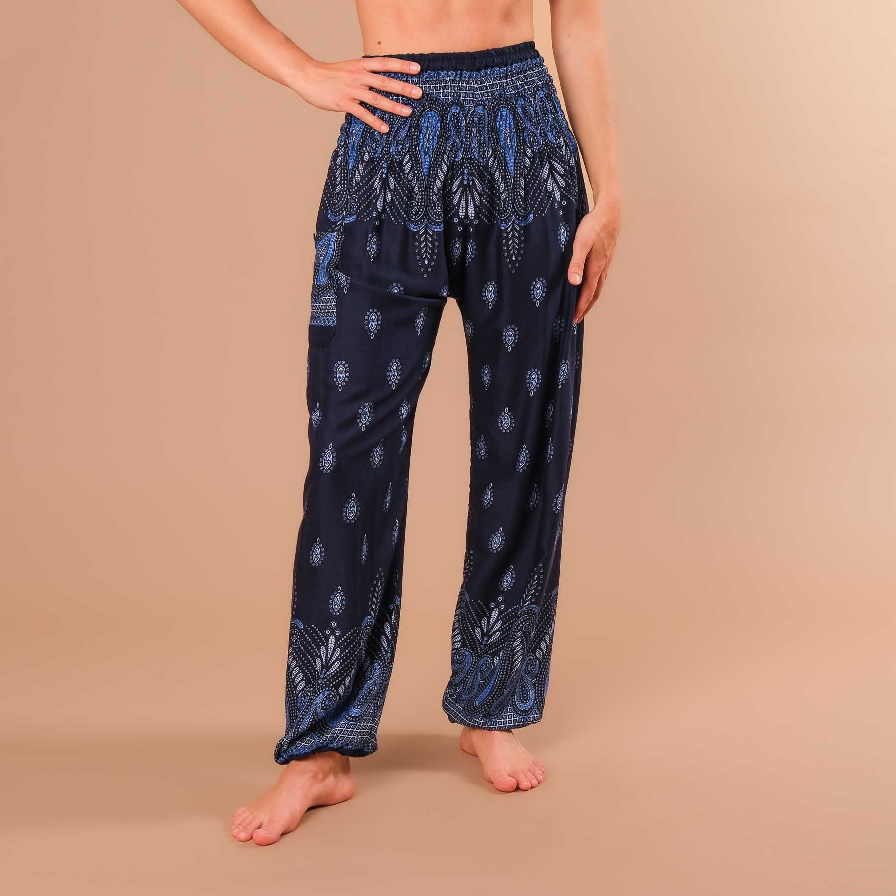Pantaloni harem da yoga Bliss navy