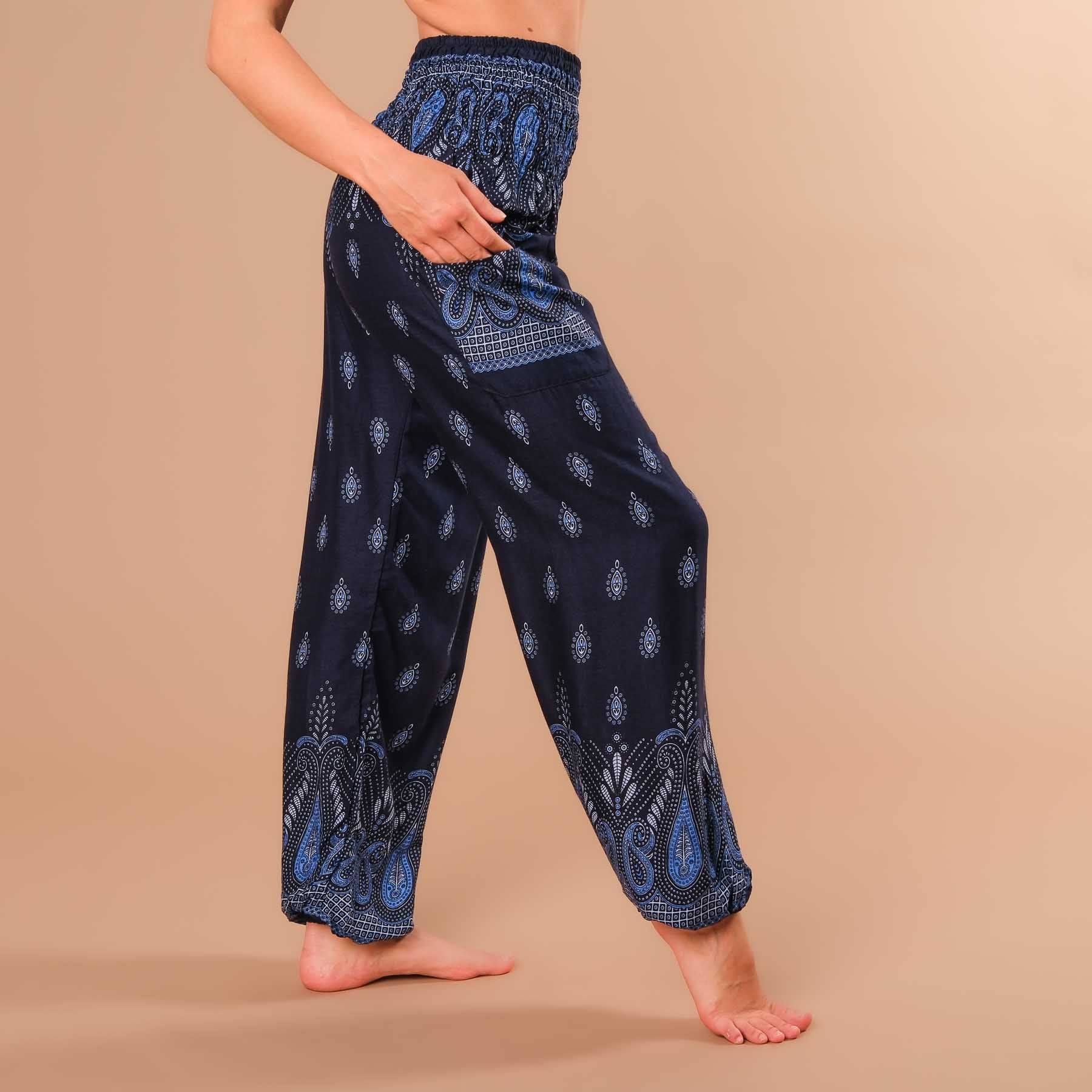 Pantaloni harem da yoga Bliss navy