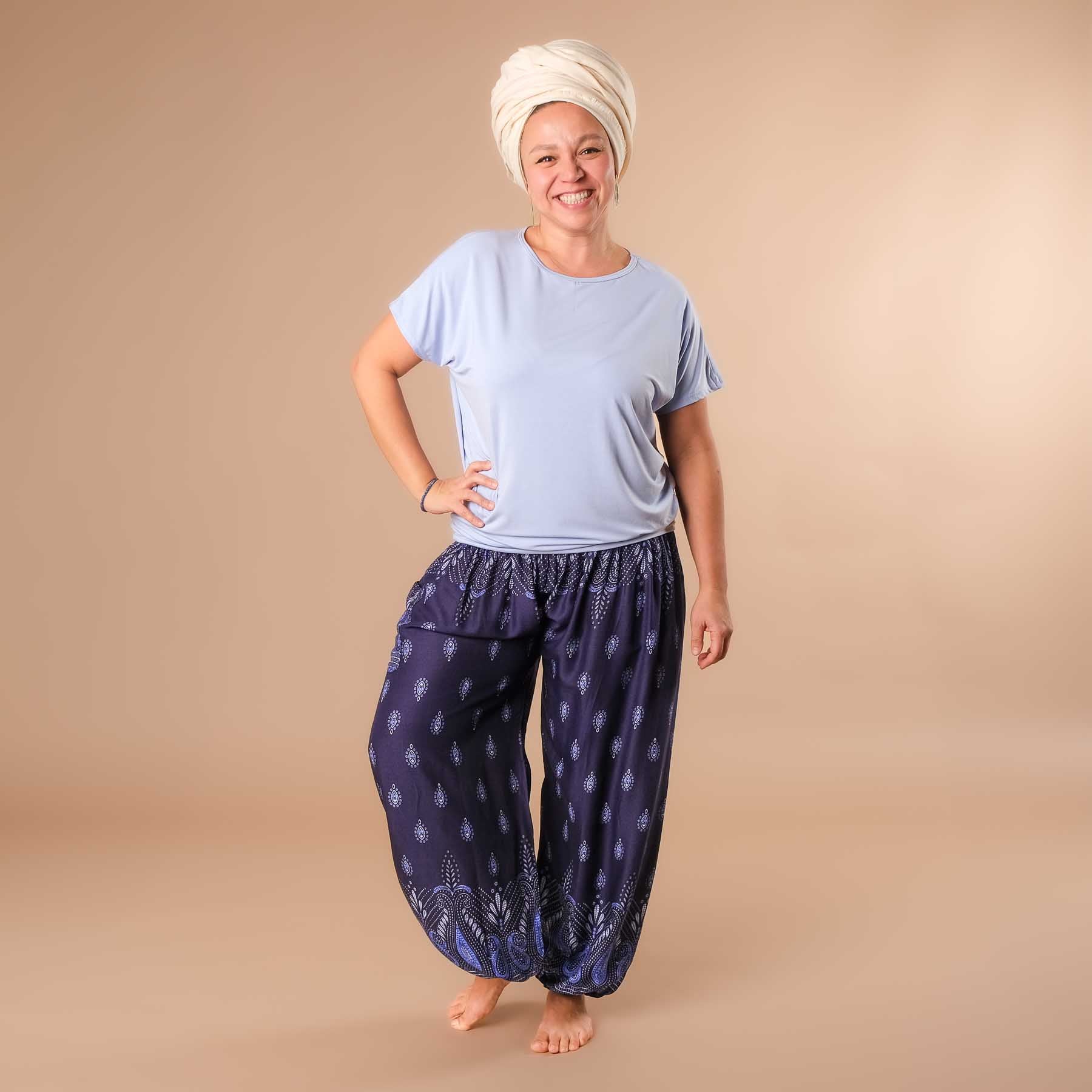 Pantaloni harem da yoga Bliss navy