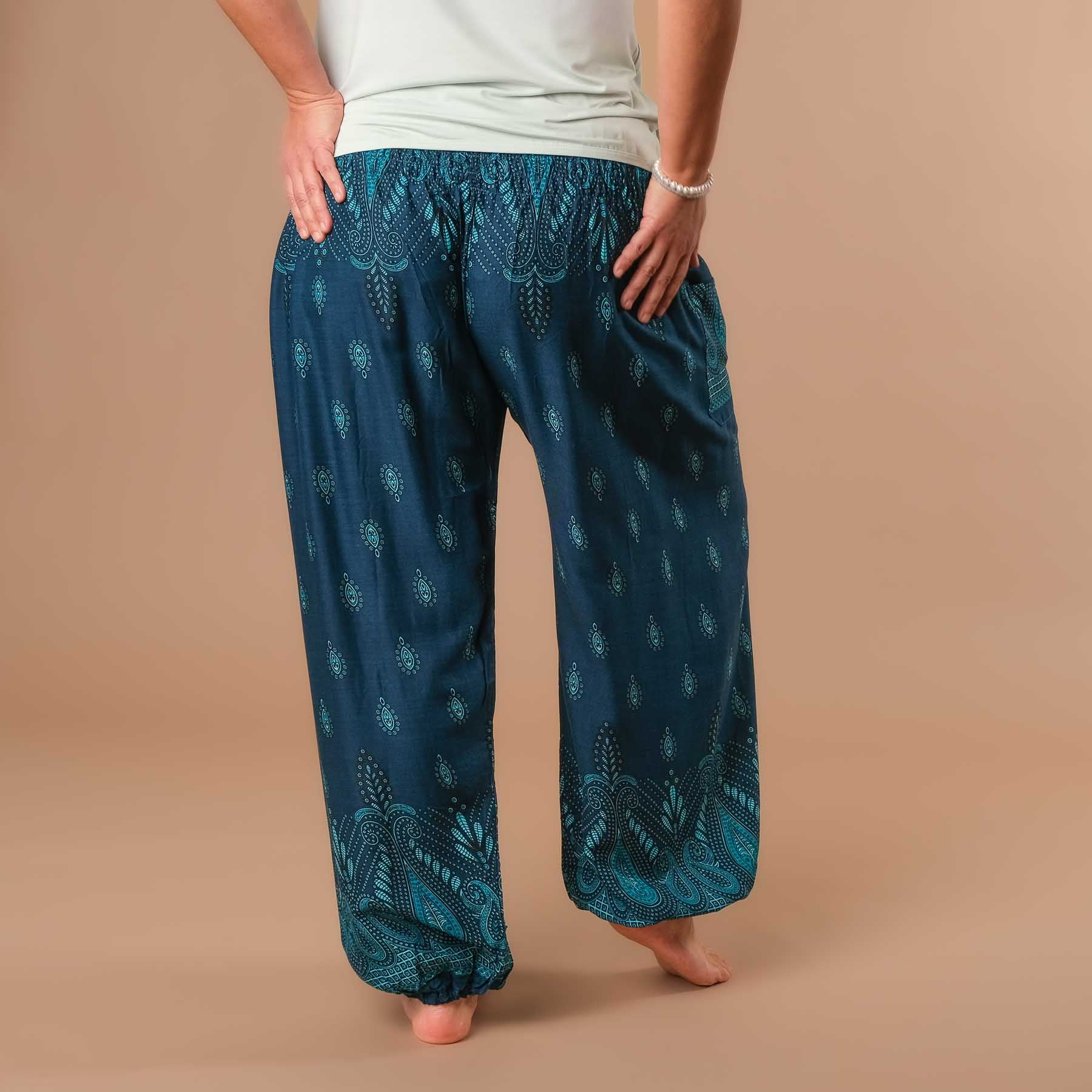 Pantaloni harem da yoga Bliss petrol