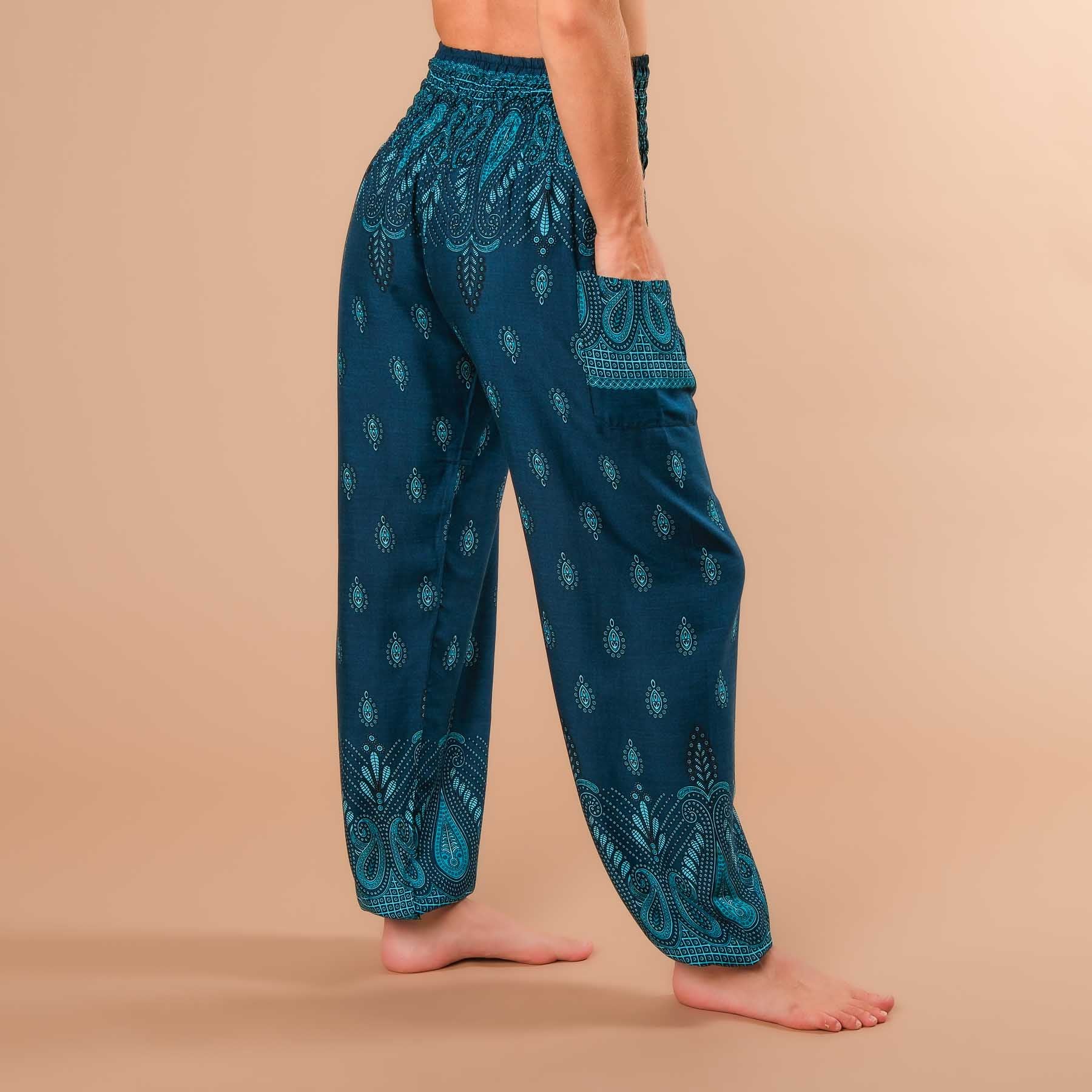 Pantaloni harem da yoga Bliss petrol
