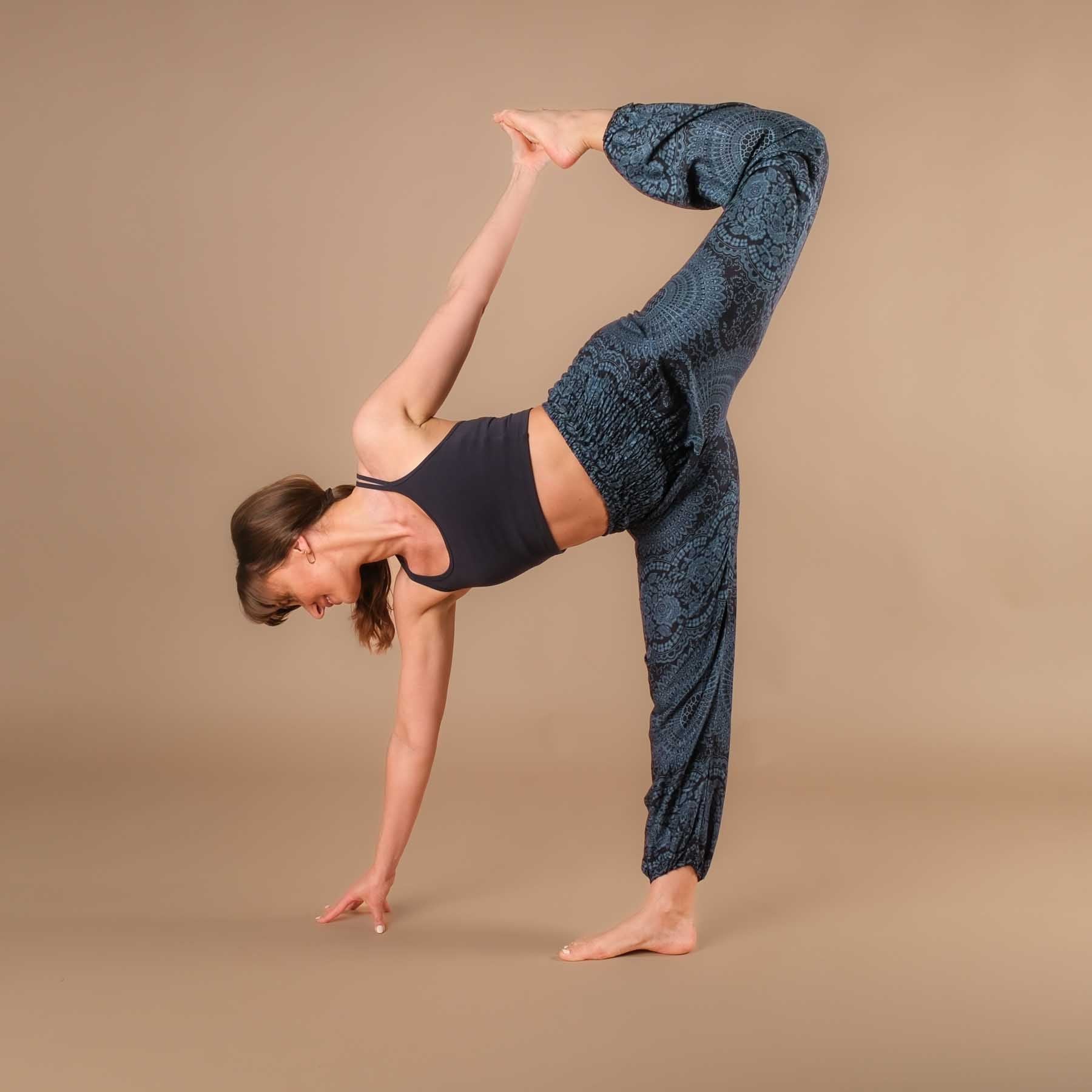 Yoga Harem Pantaloni Boho Pantaloni dell'estate indiana nero