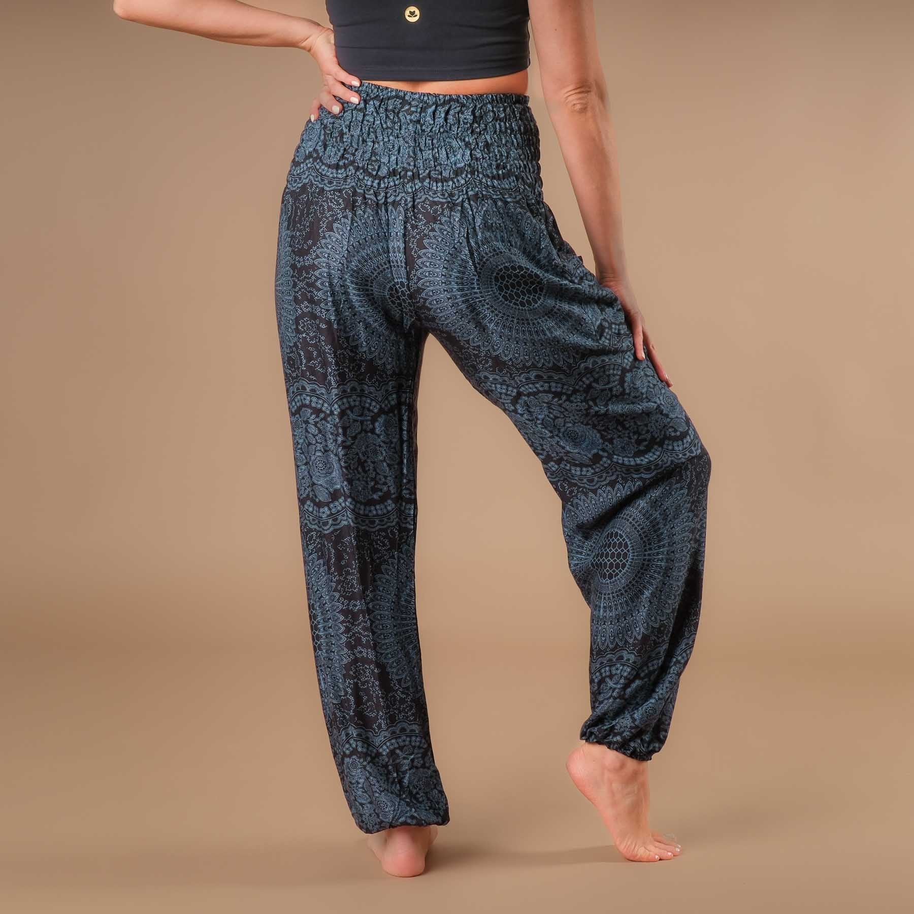 Yoga Harem Pantaloni Boho Pantaloni dell'estate indiana nero