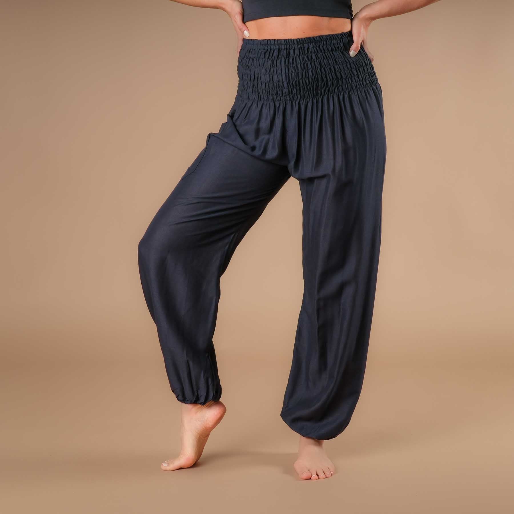 Pantaloni harem yoga uni navy