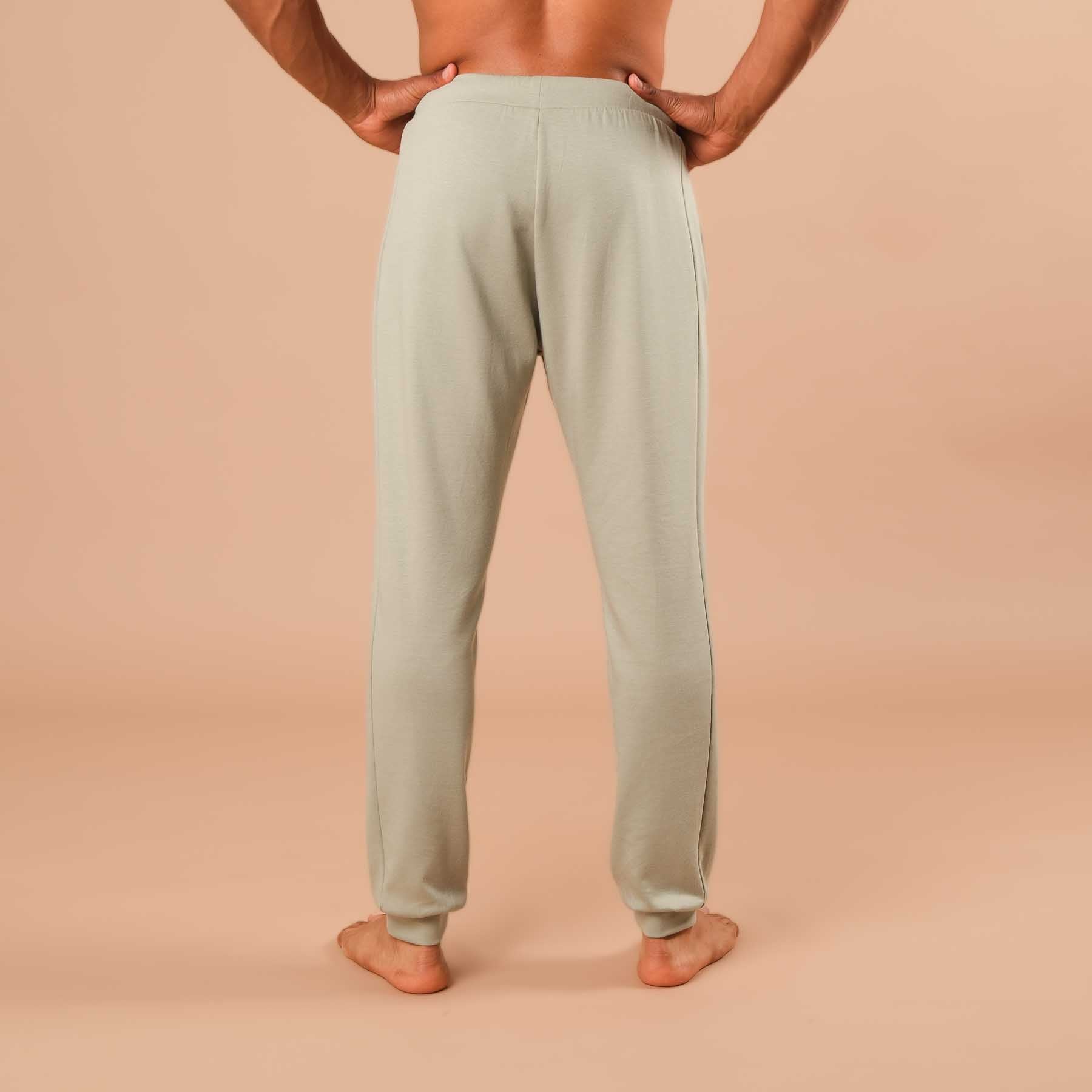Pantaloni da yoga jogging da uomo, pantaloni della tuta verde giada
