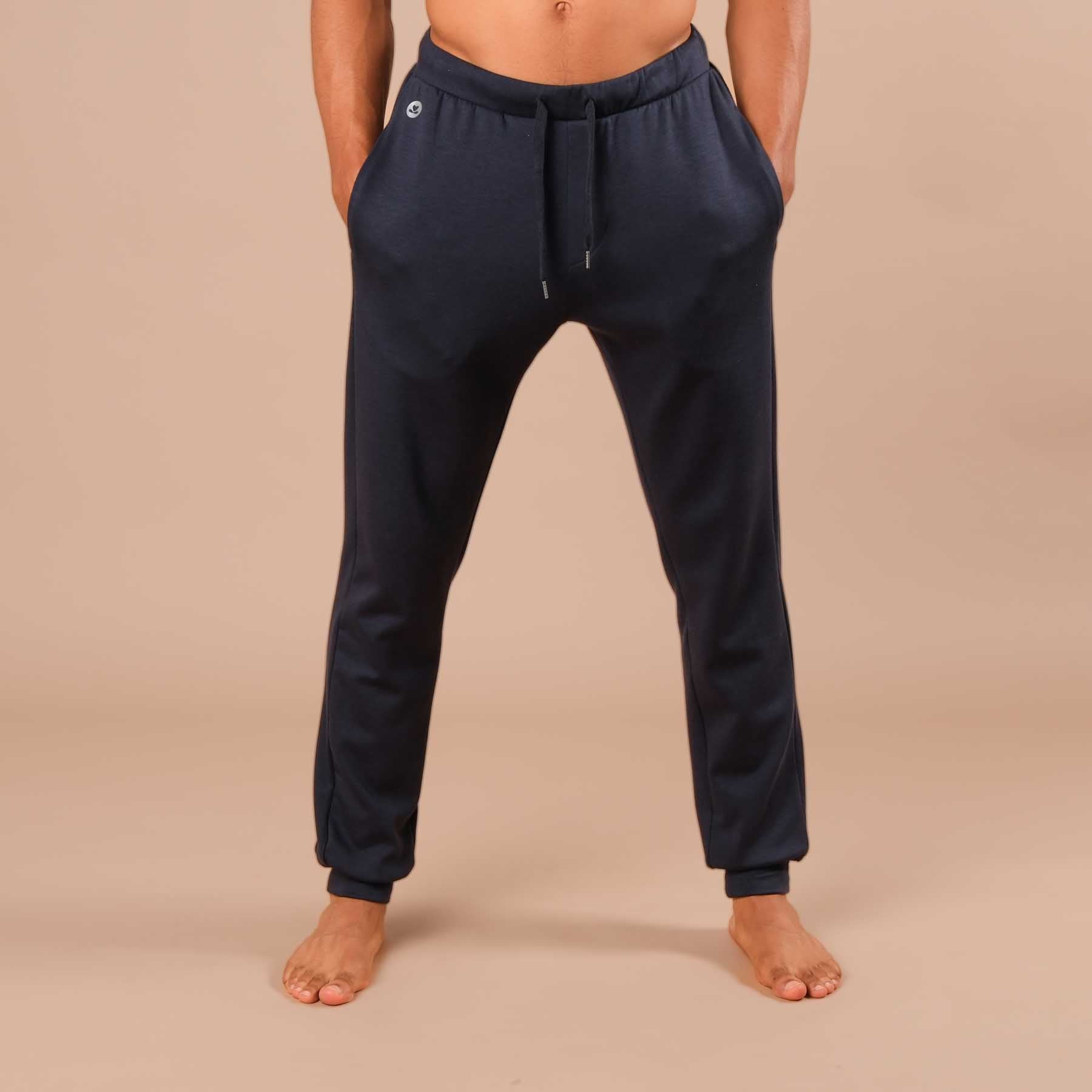 Pantaloni da jogging per lo yoga da uomo, pantaloni della tuta, navy