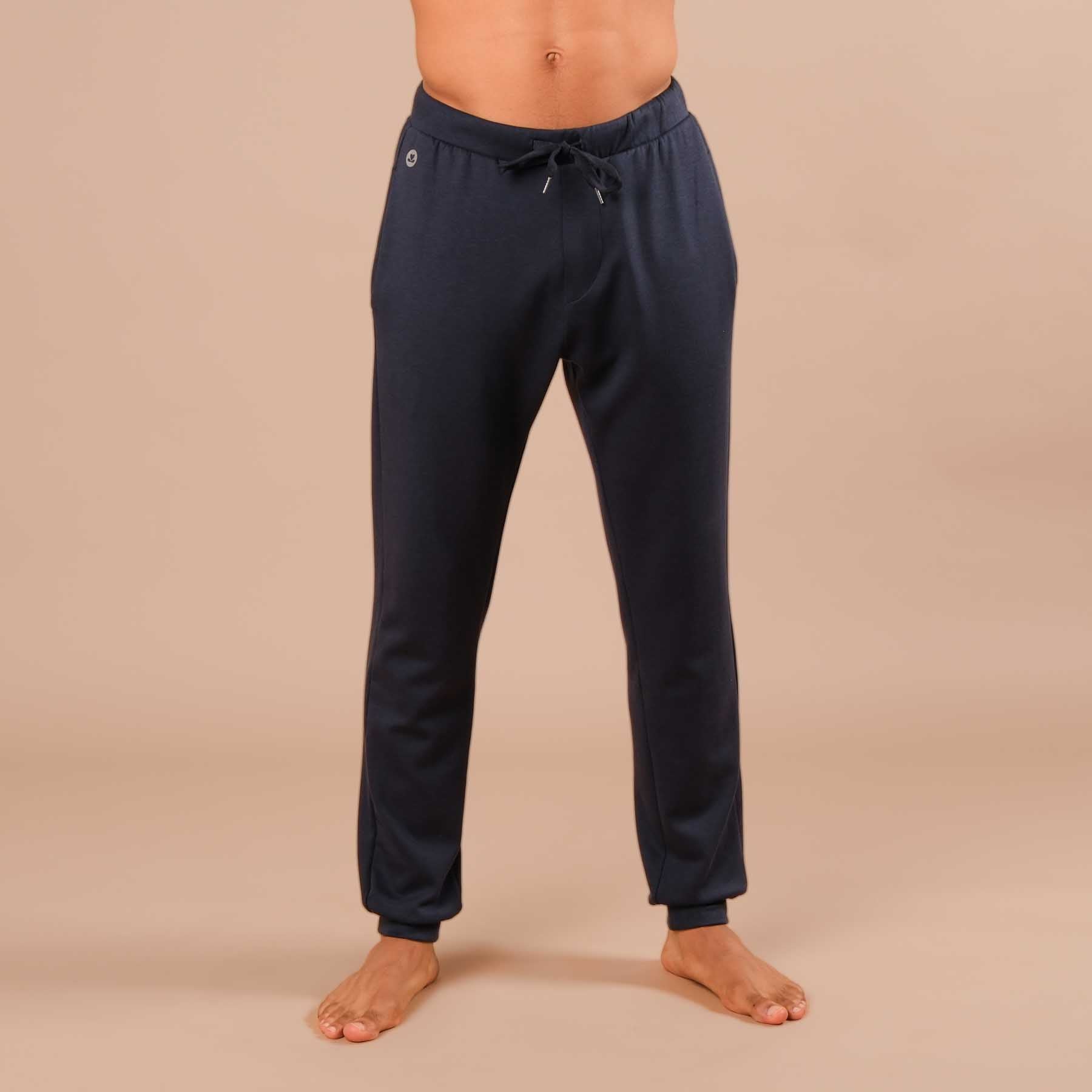 Pantaloni da jogging per lo yoga da uomo, pantaloni della tuta, navy