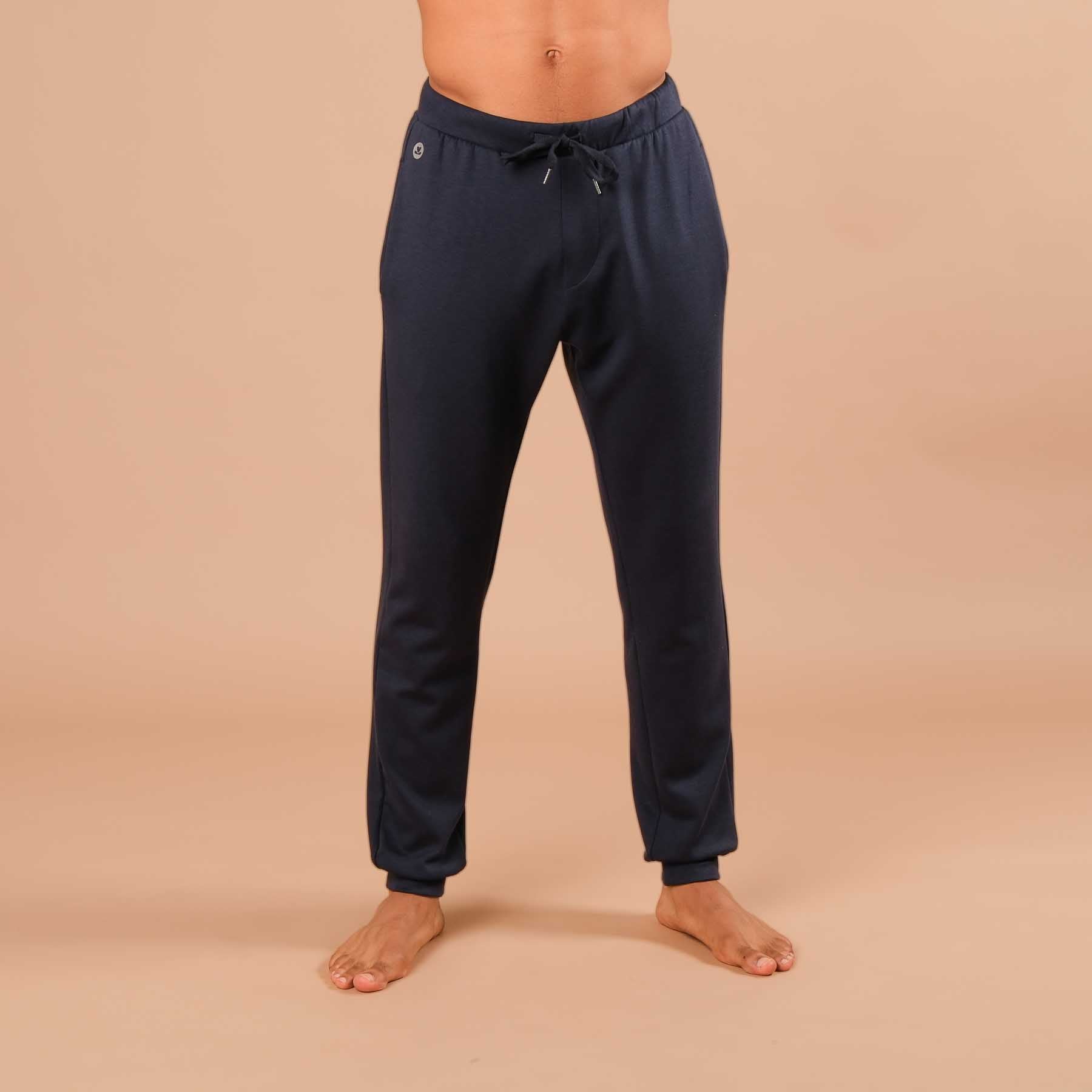 Pantaloni da jogging per lo yoga da uomo, pantaloni della tuta, navy
