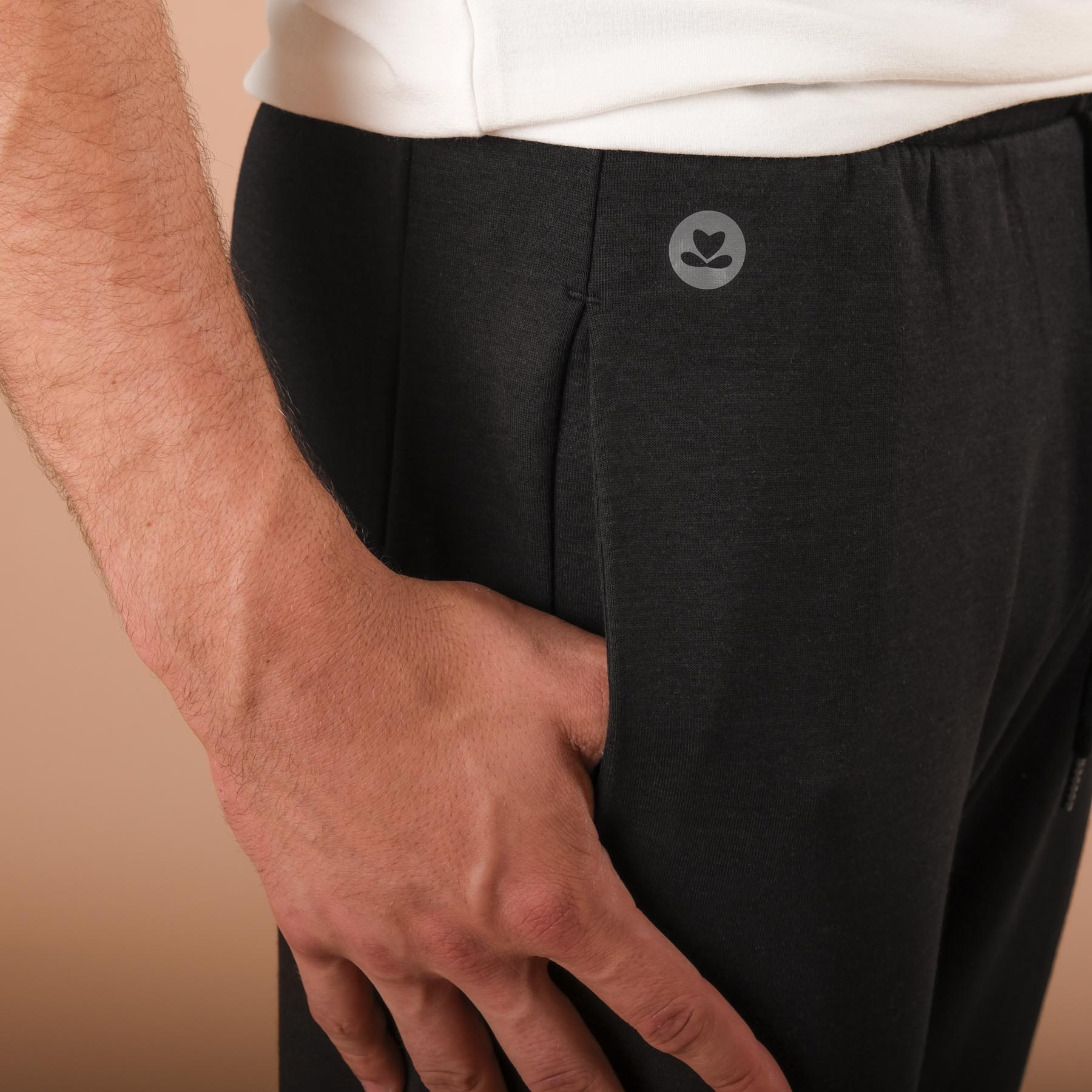 Pantaloni da jogging per yoga da uomo, pantaloni da tuta neri