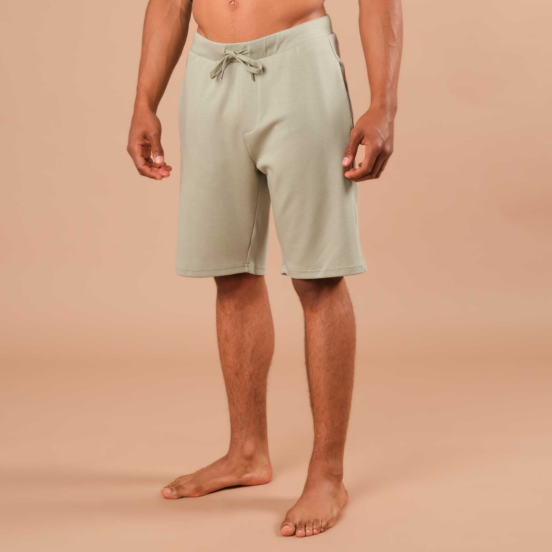 Pantaloncini da yoga da uomo verde giada