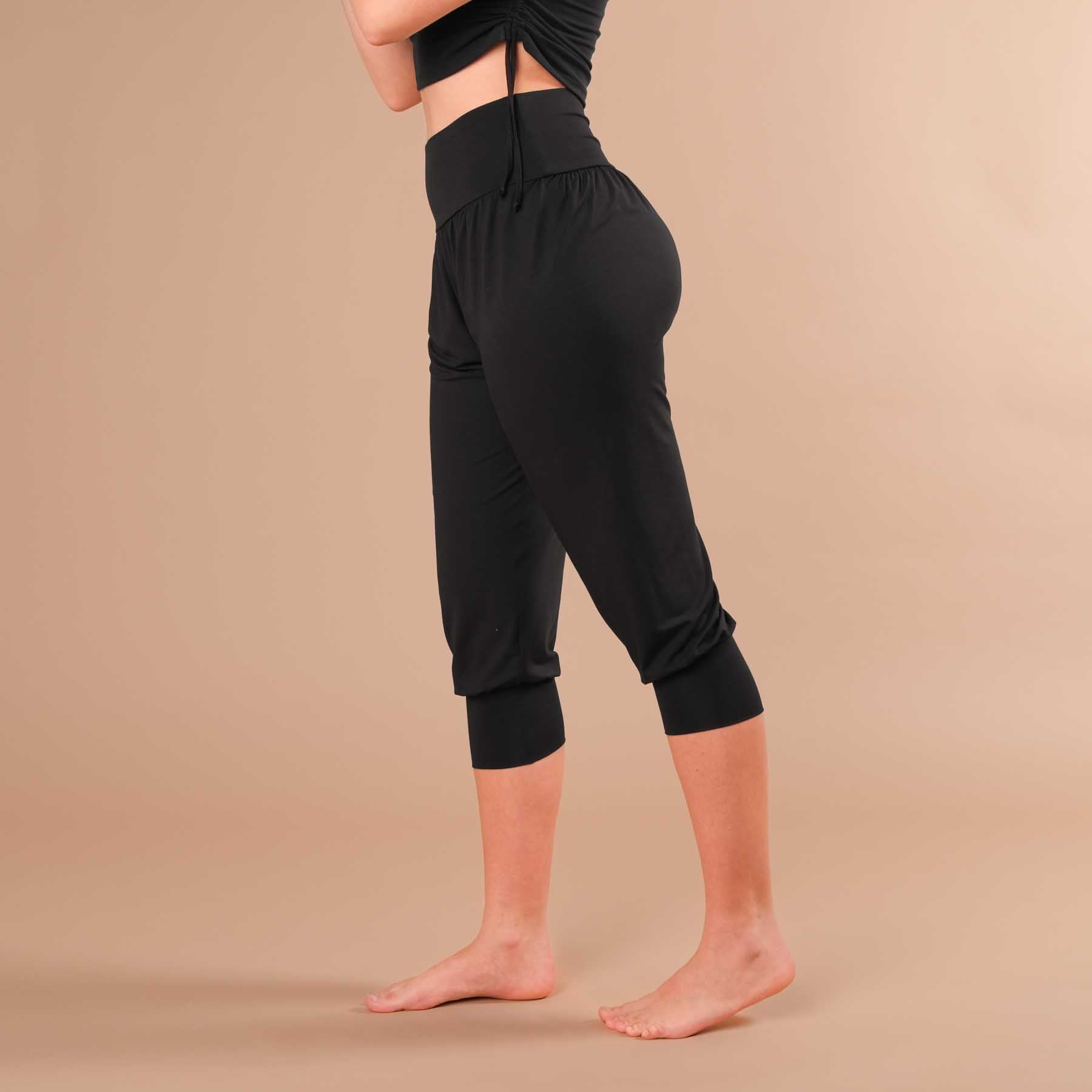 Pantaloni da yoga Goa 3/4 (Capri) smeraldo
