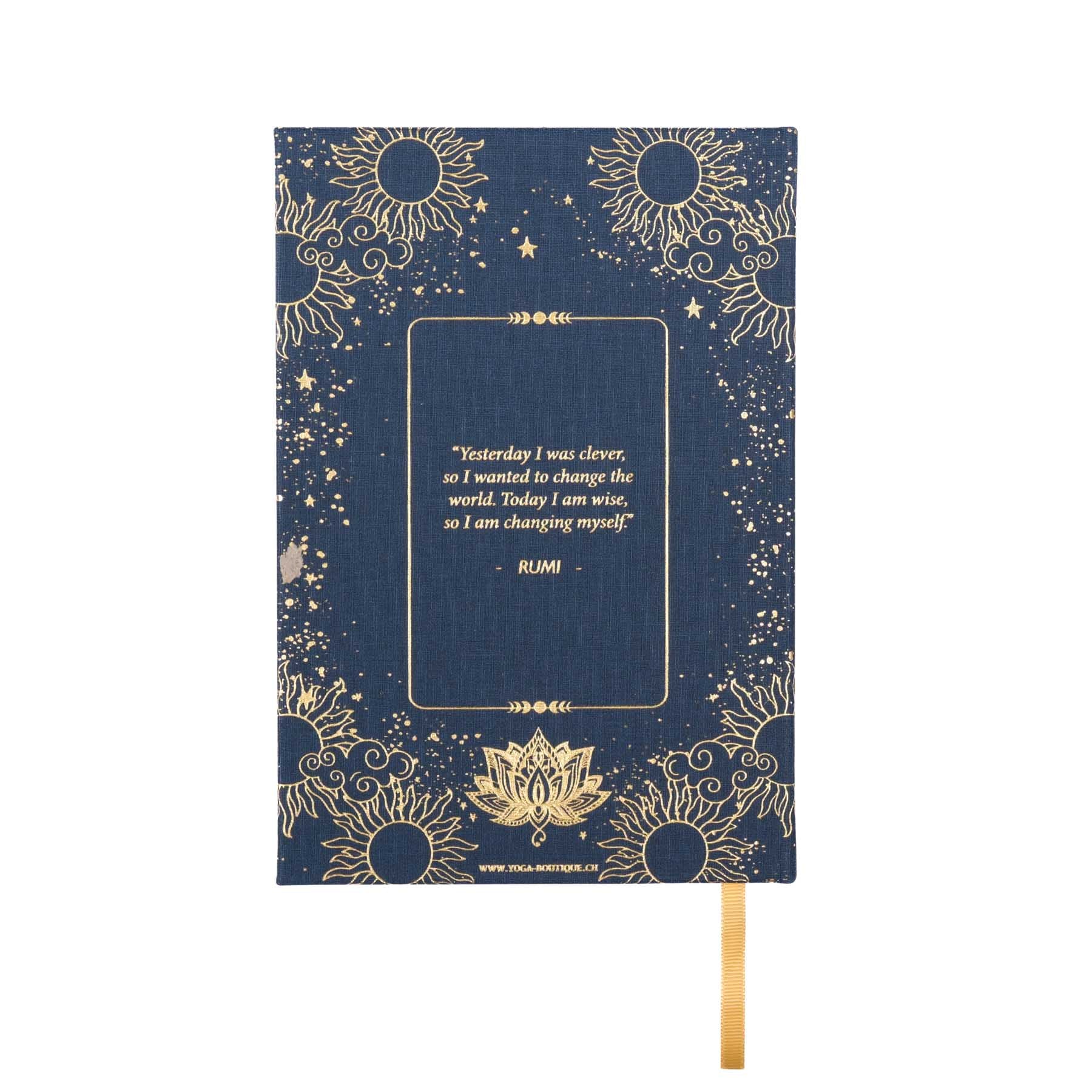 Taccuino Yoga Journal con pietra preziosa blu