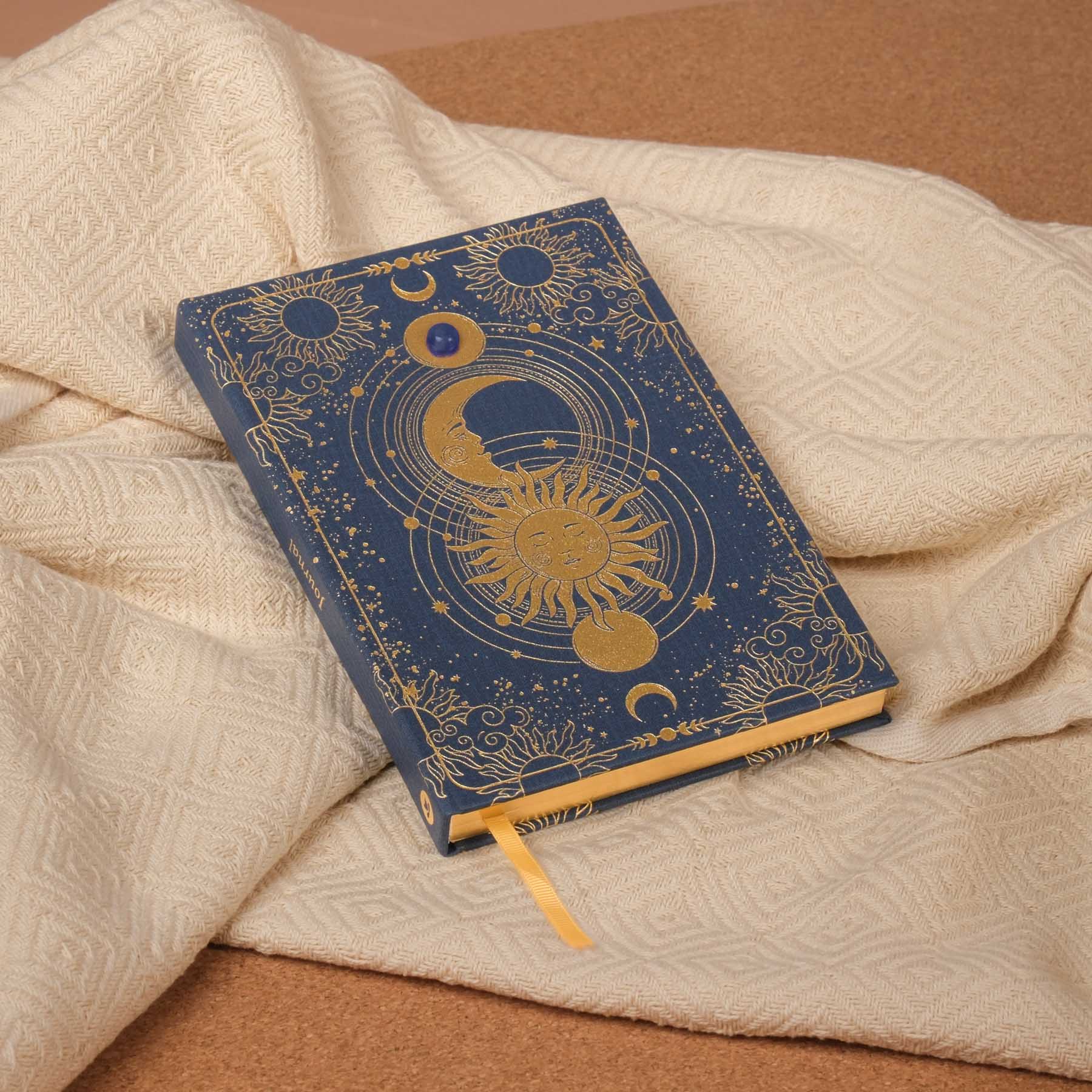 Taccuino Yoga Journal con pietra preziosa blu