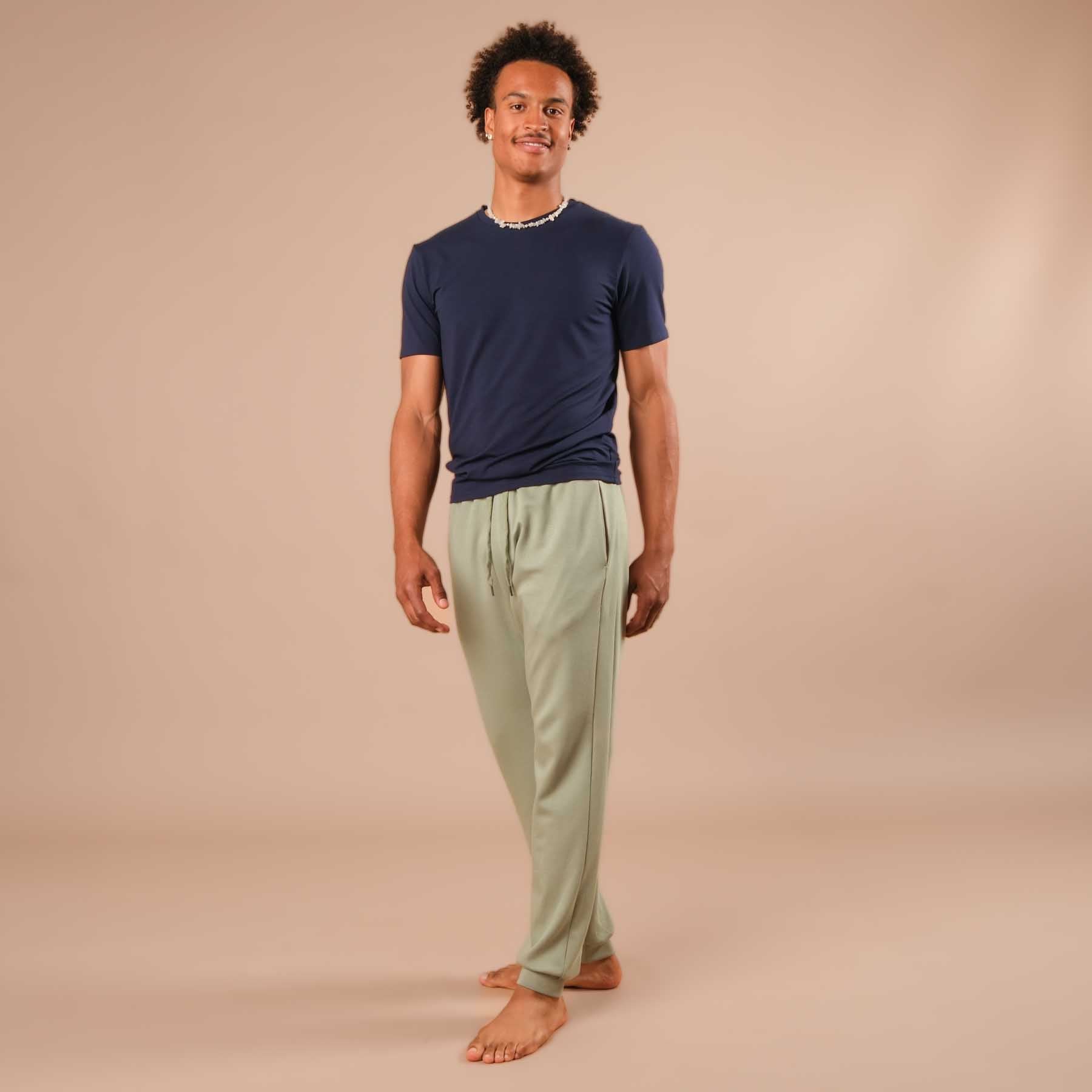 Camicia da yoga da uomo Classy a manica corta, navy 