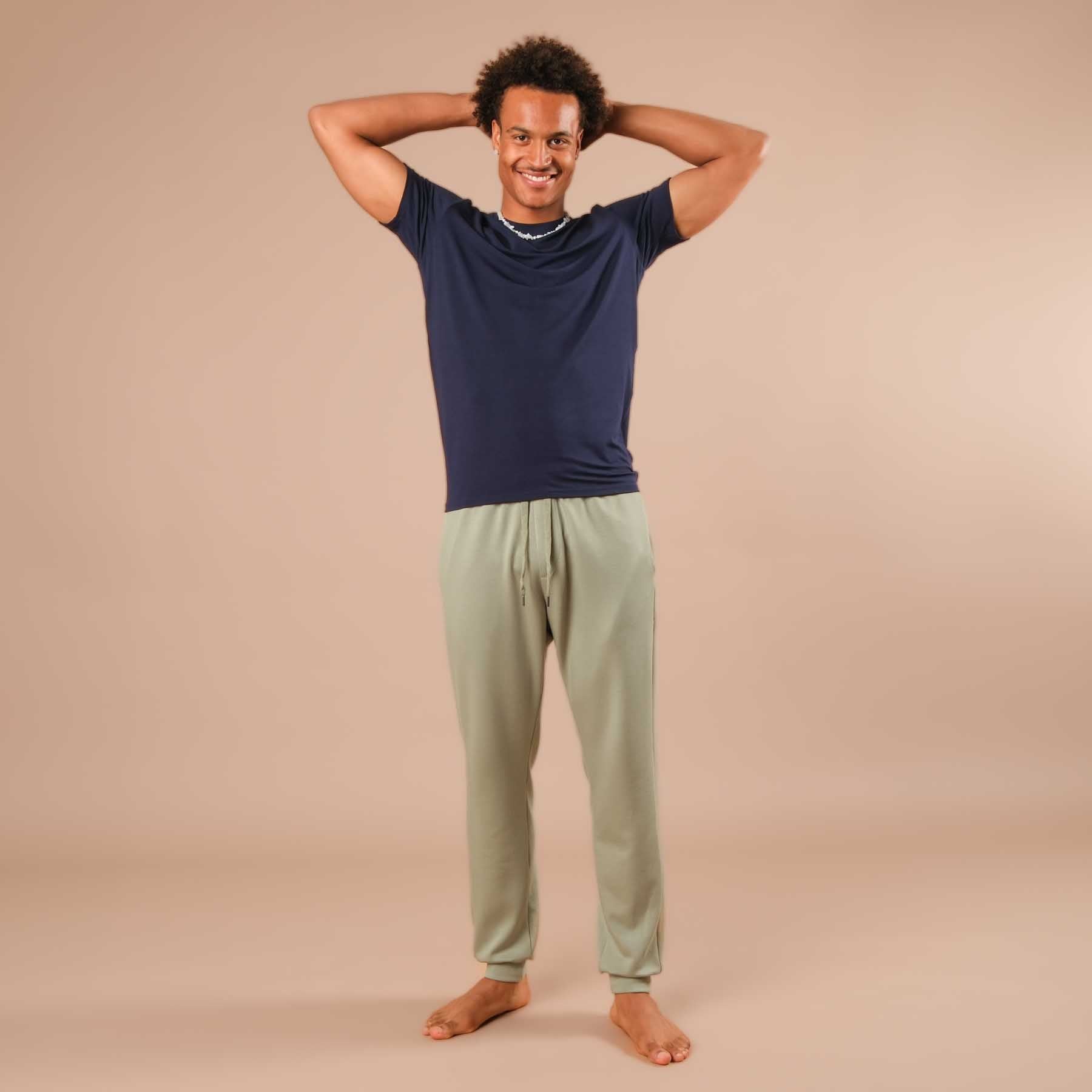 Camicia da yoga da uomo Classy a manica corta, navy 