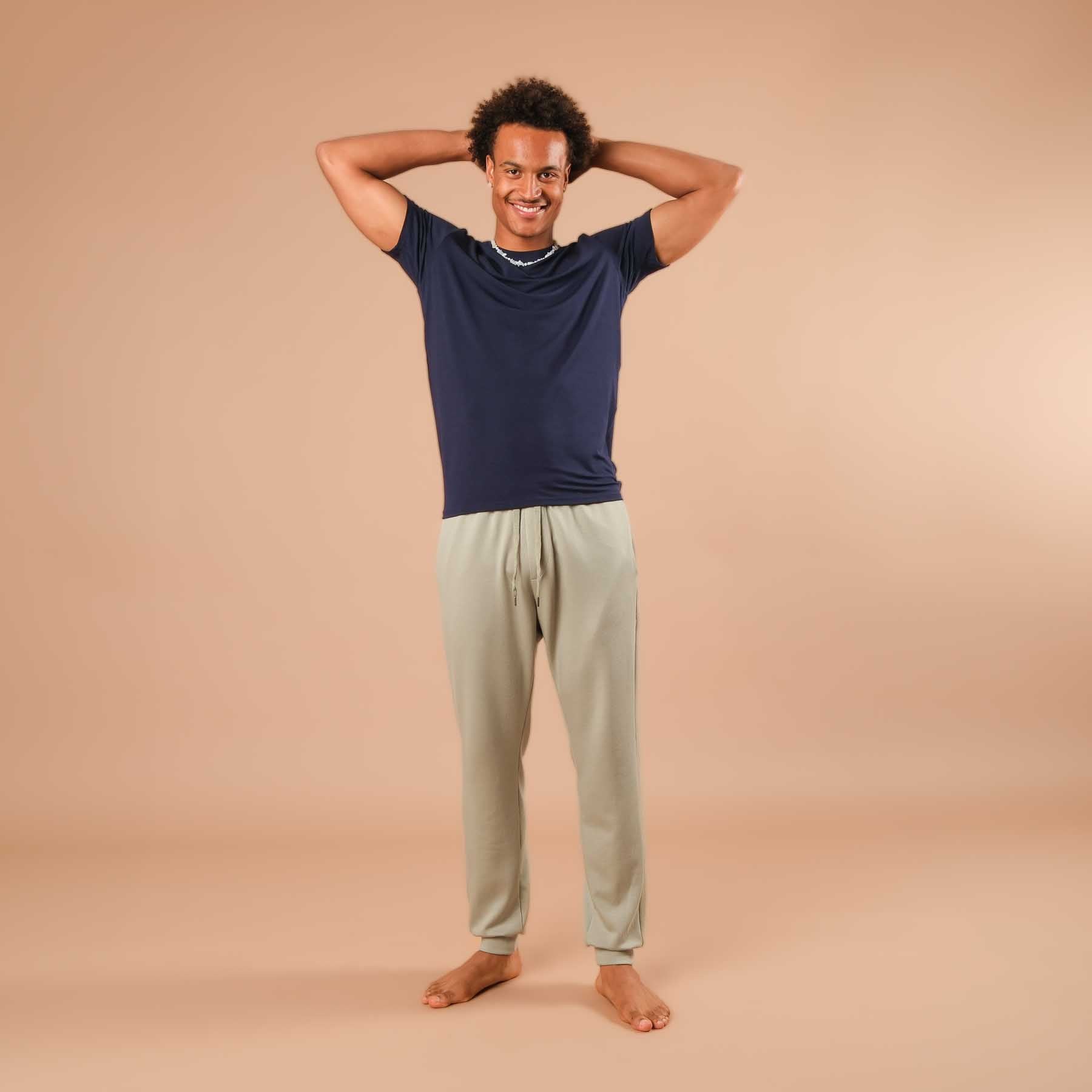 Camicia da yoga da uomo Classy a manica corta, navy 