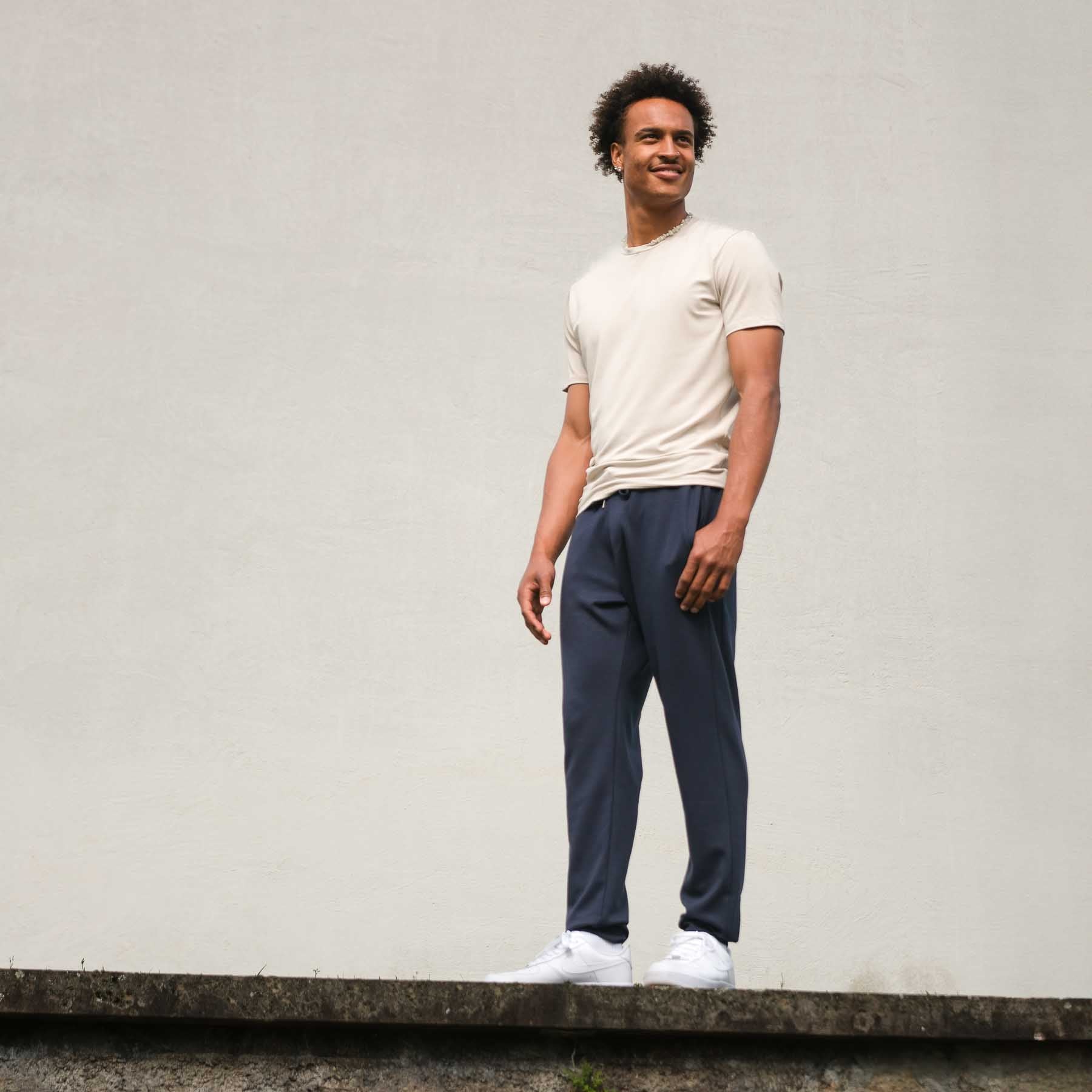Camicia da uomo per lo yoga Camicia di classe a manica corta sabbia