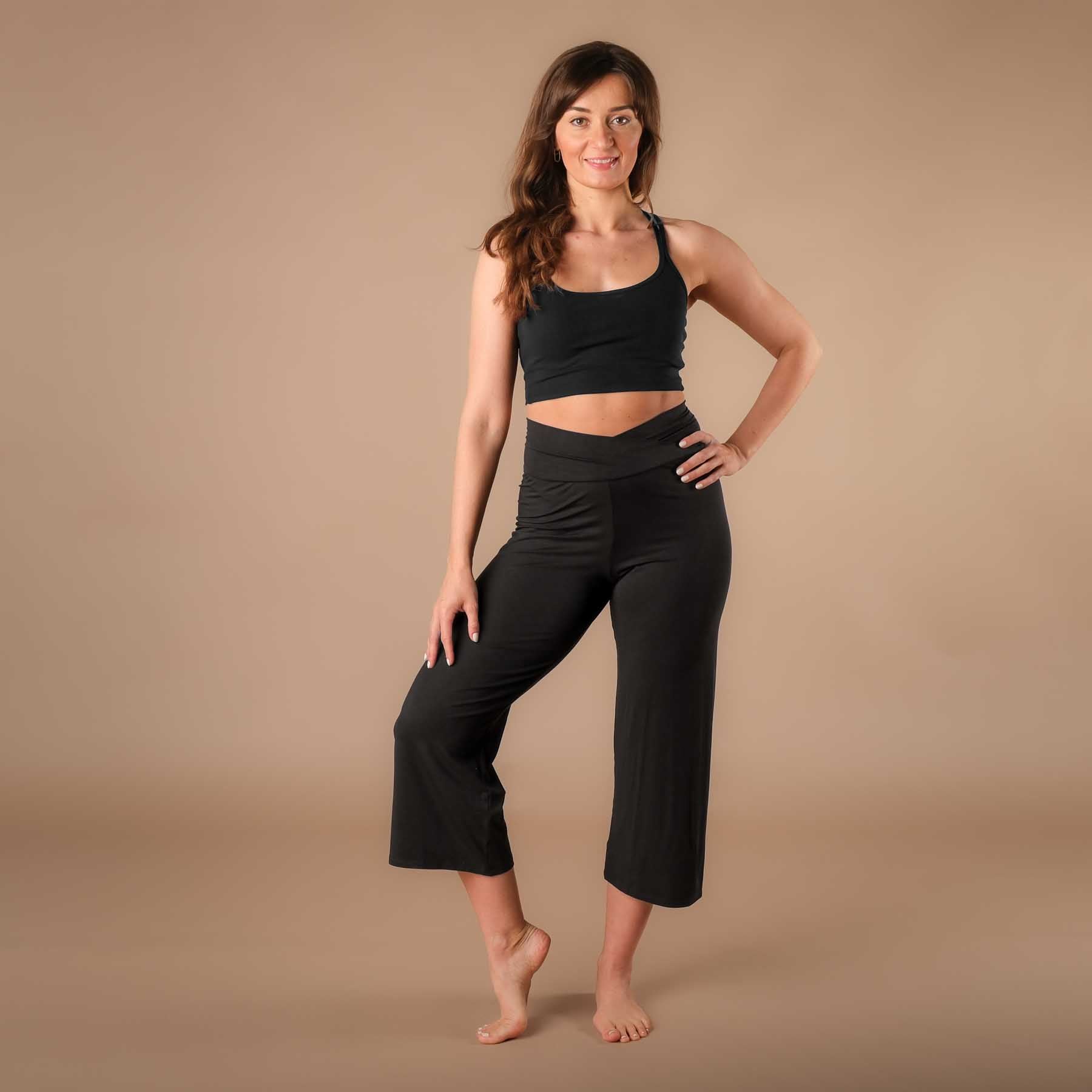 Abbigliamento estivo yoga Culotte Comfy nero