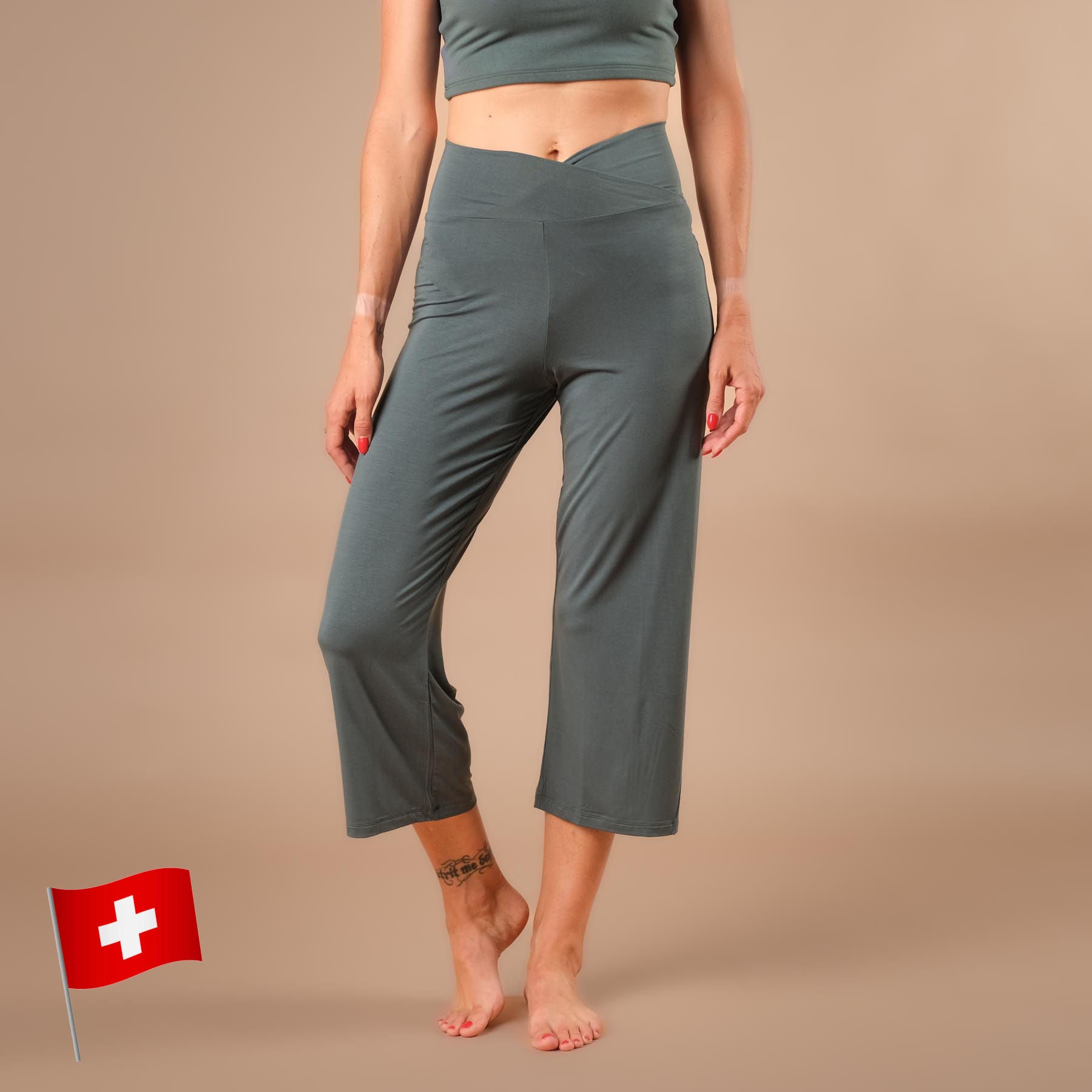 Culotte estiva Yoga Comfy smeraldo