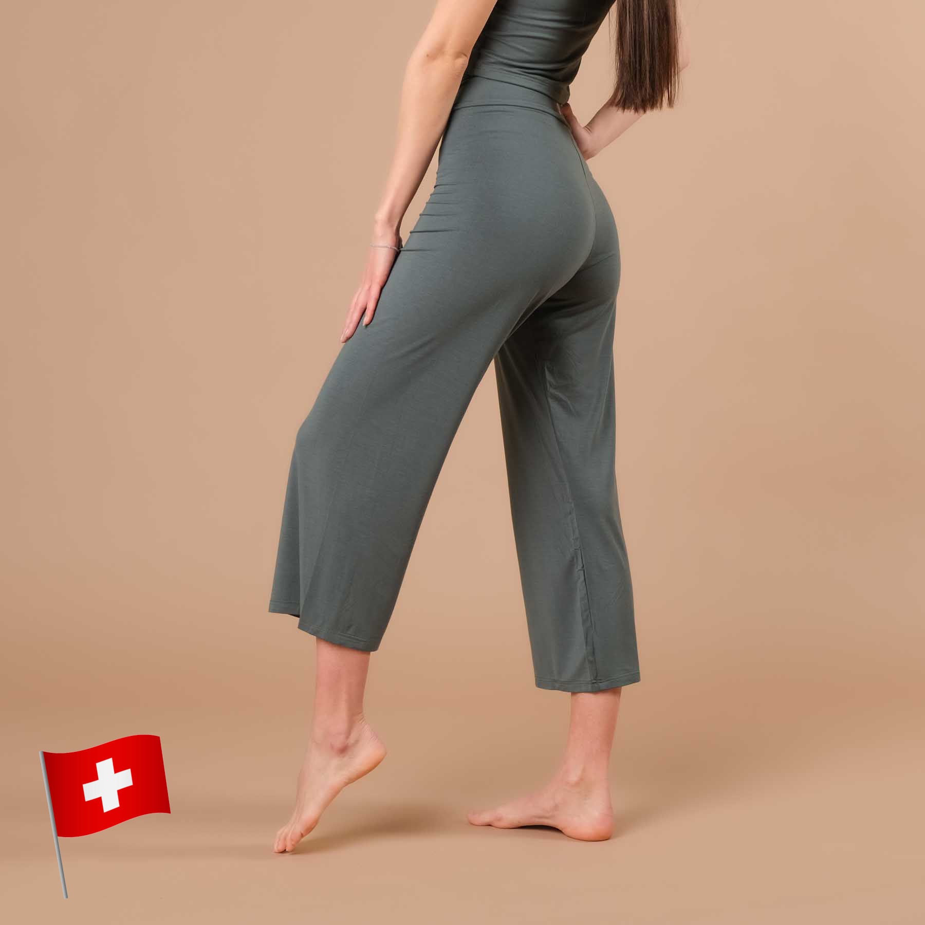 Culotte estiva Yoga Comfy smeraldo