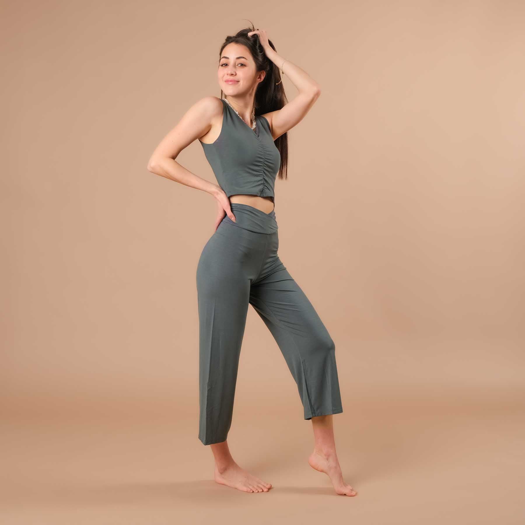 Culotte estiva Yoga Comfy smeraldo