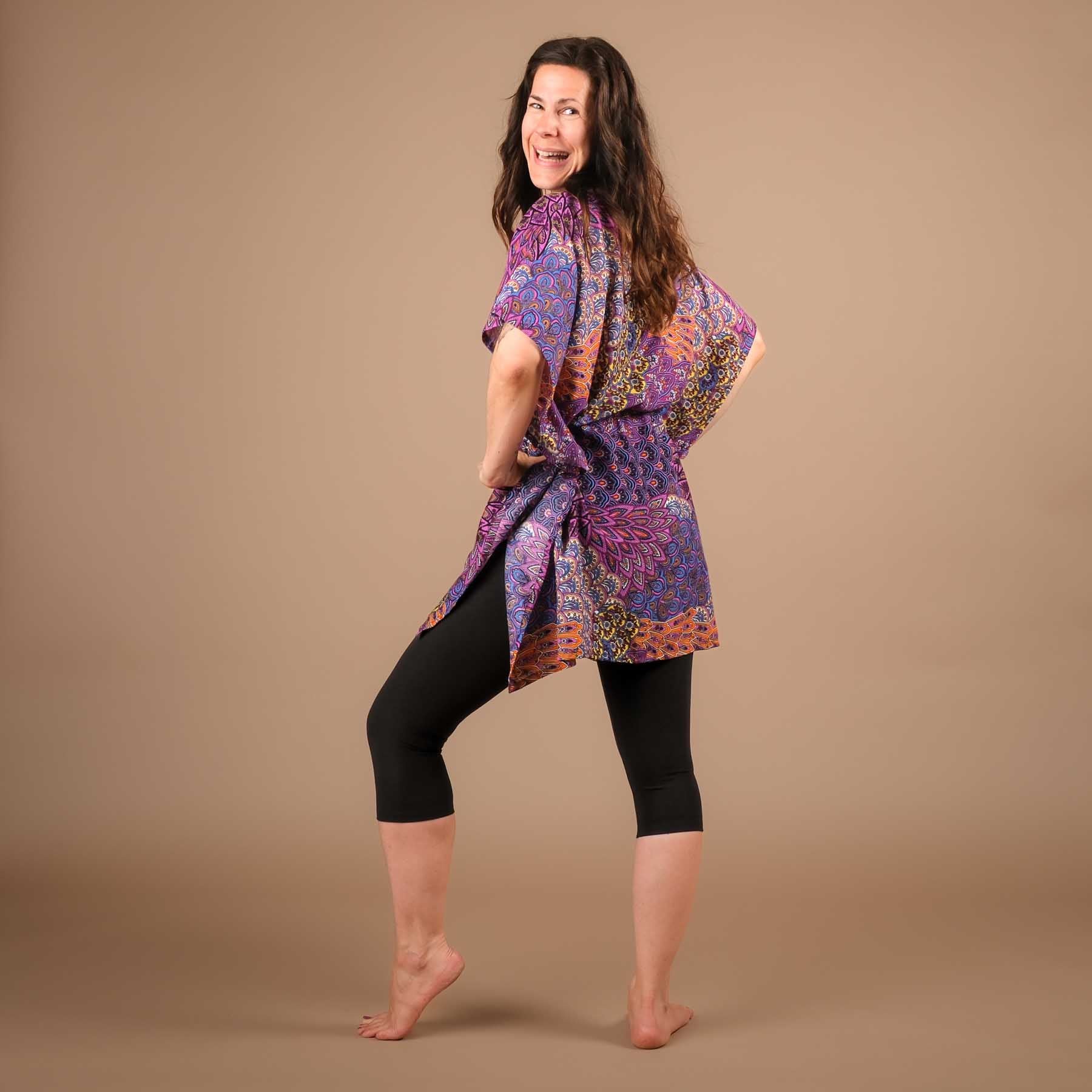 Tunica yoga estate camicia cotone woodstock