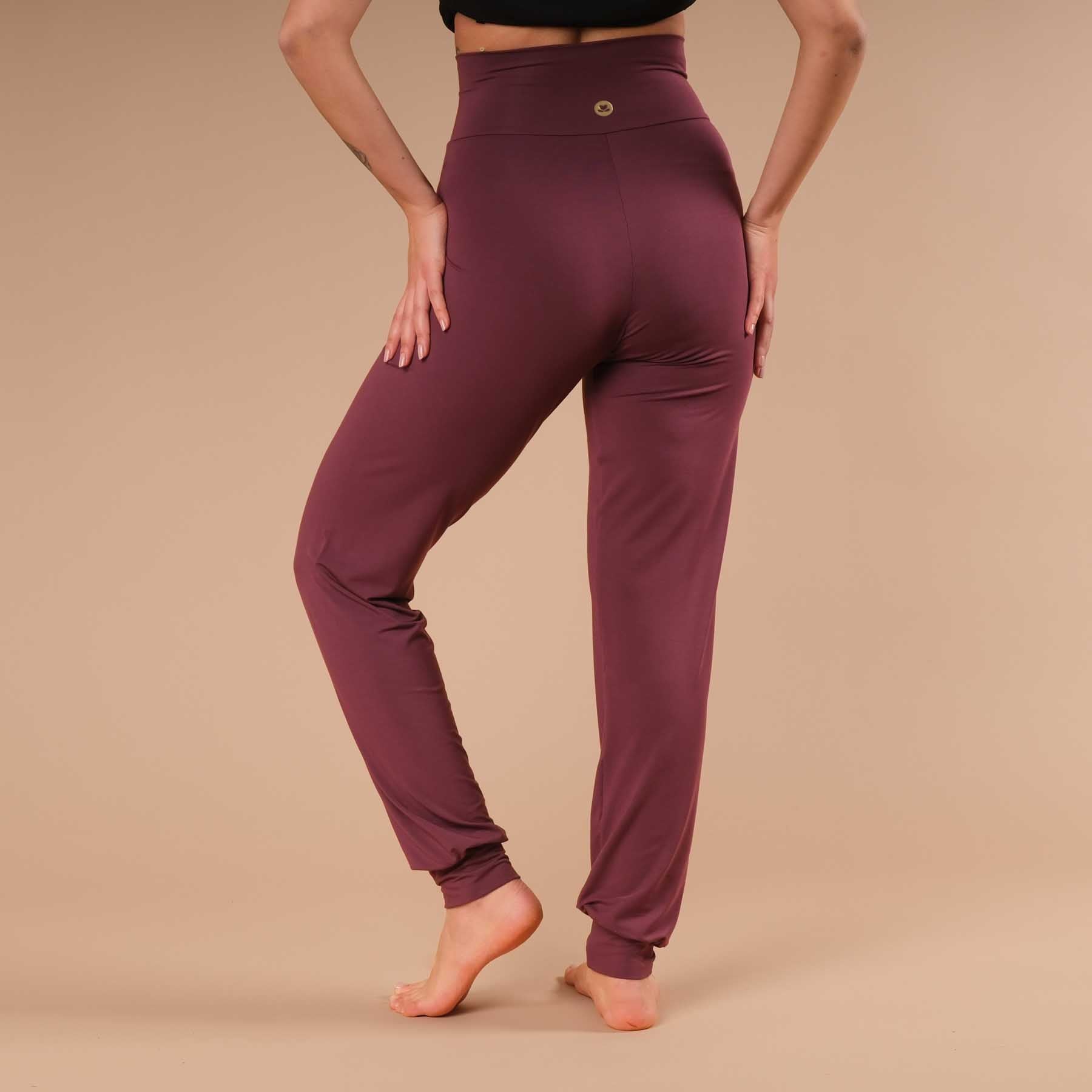 Pantaloni yoga Viki larghi Pantaloni yoga berry