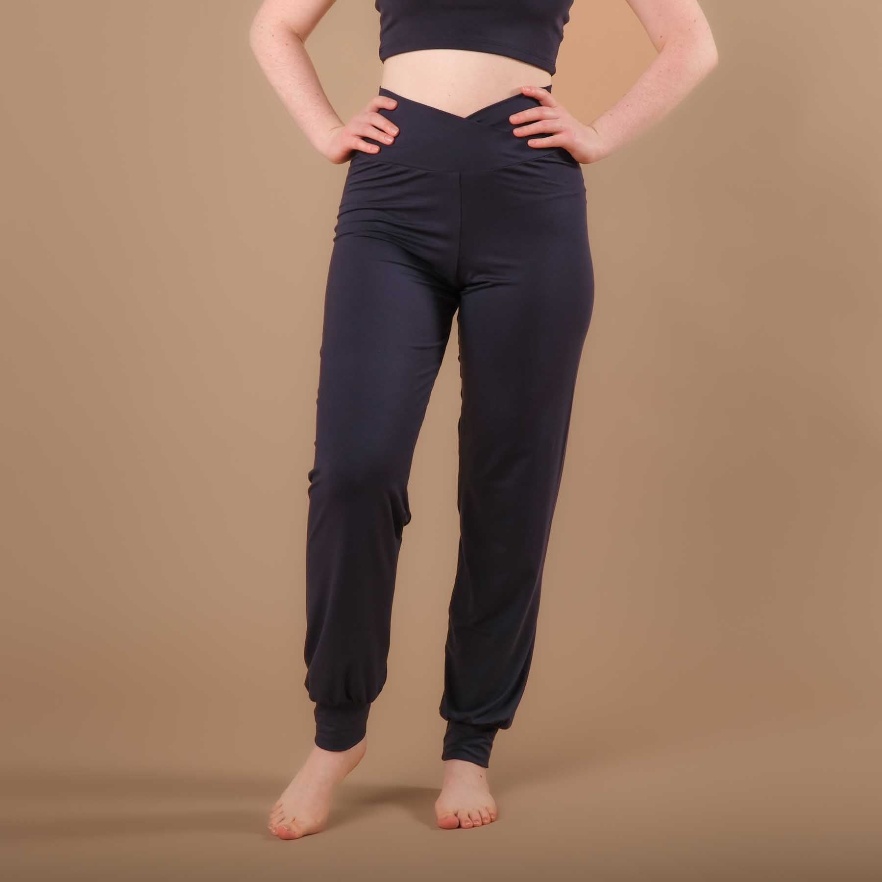 Pantaloni yoga Viki pantaloni larghi yoga navy