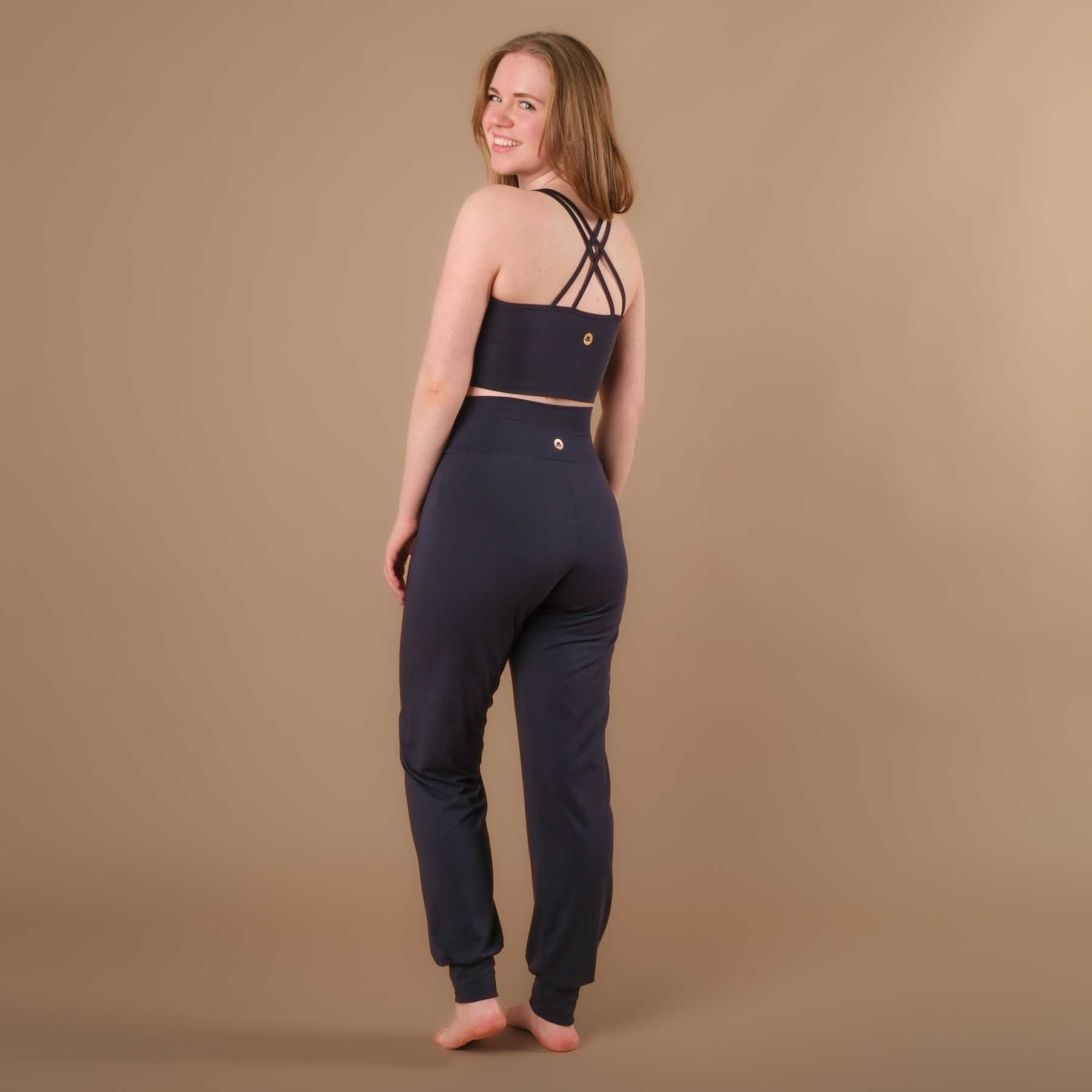 Pantaloni yoga Viki pantaloni larghi yoga navy