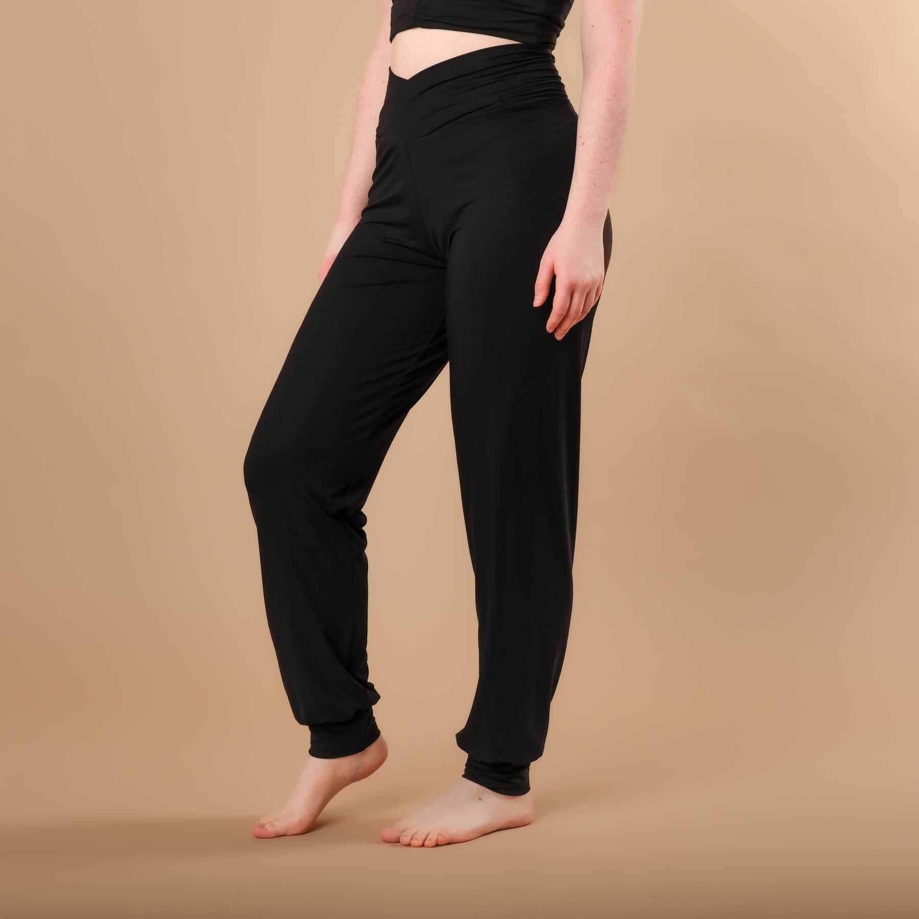 Pantaloni yoga Viki pantaloni larghi yoga nero