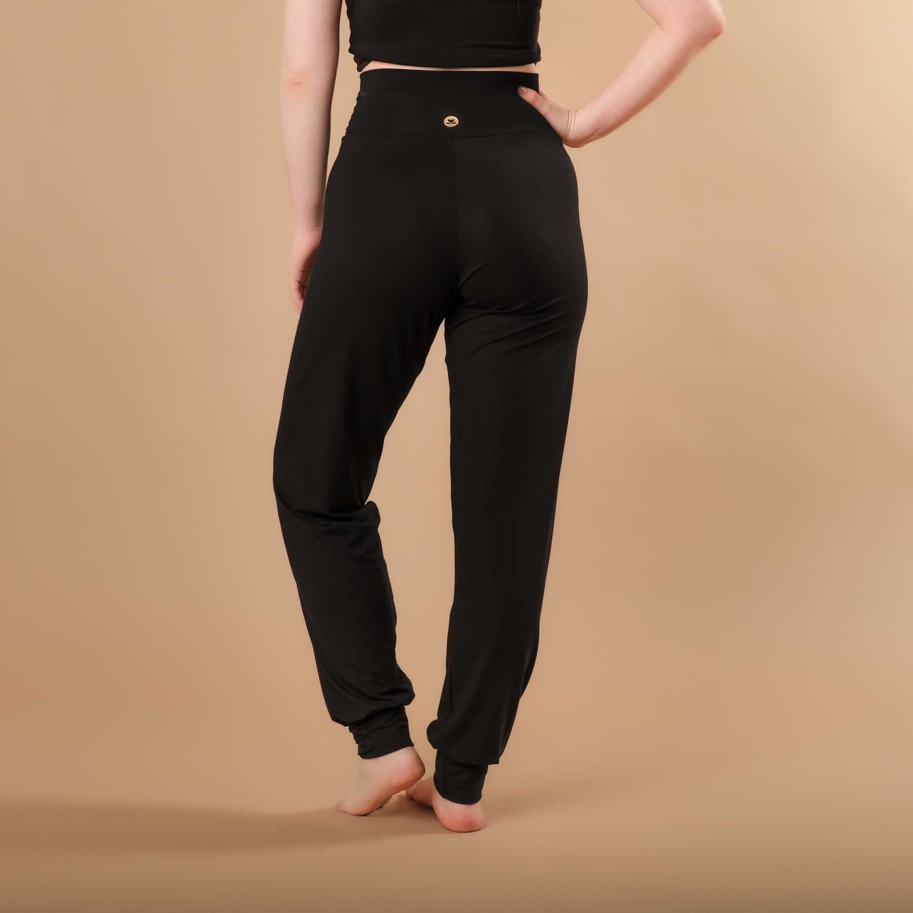 Pantaloni yoga Viki pantaloni larghi yoga nero