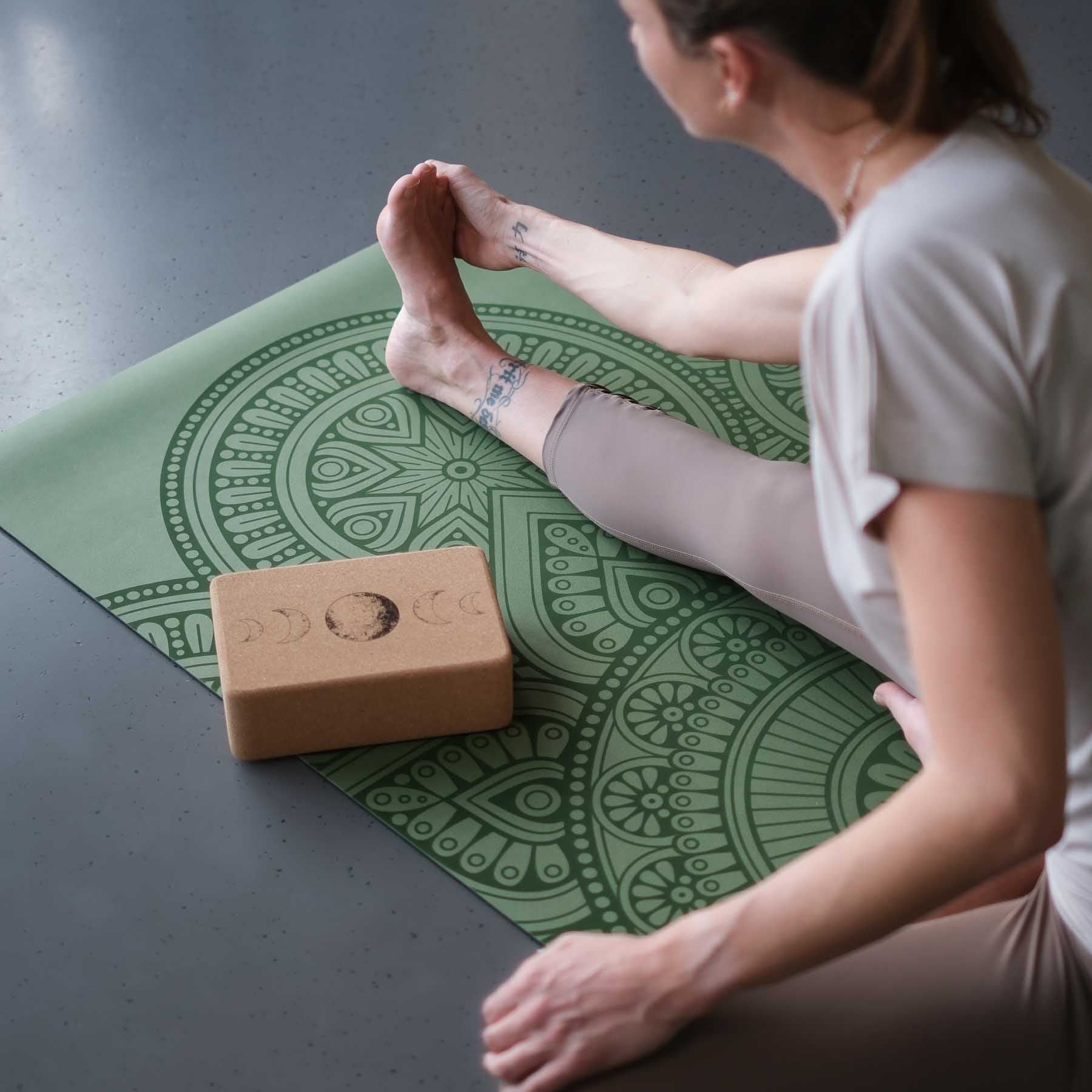 Tappetino yoga SuperGrip 2.0 Mandala molto antiscivolo mela tappetino yoga in gomma naturale con buona presa