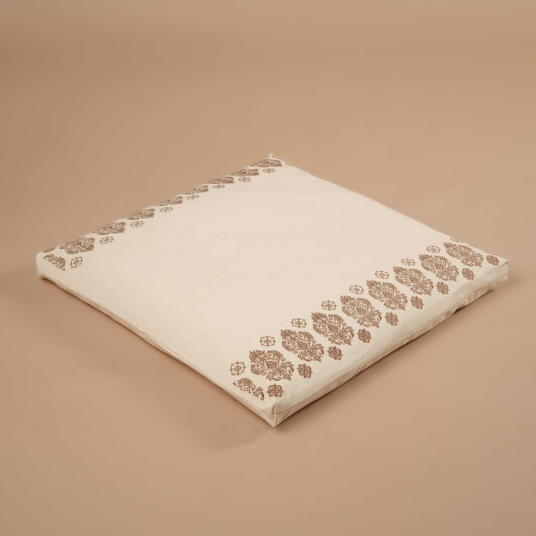 Tappeto da meditazione Zabuton Fleur-de-Lys marrone