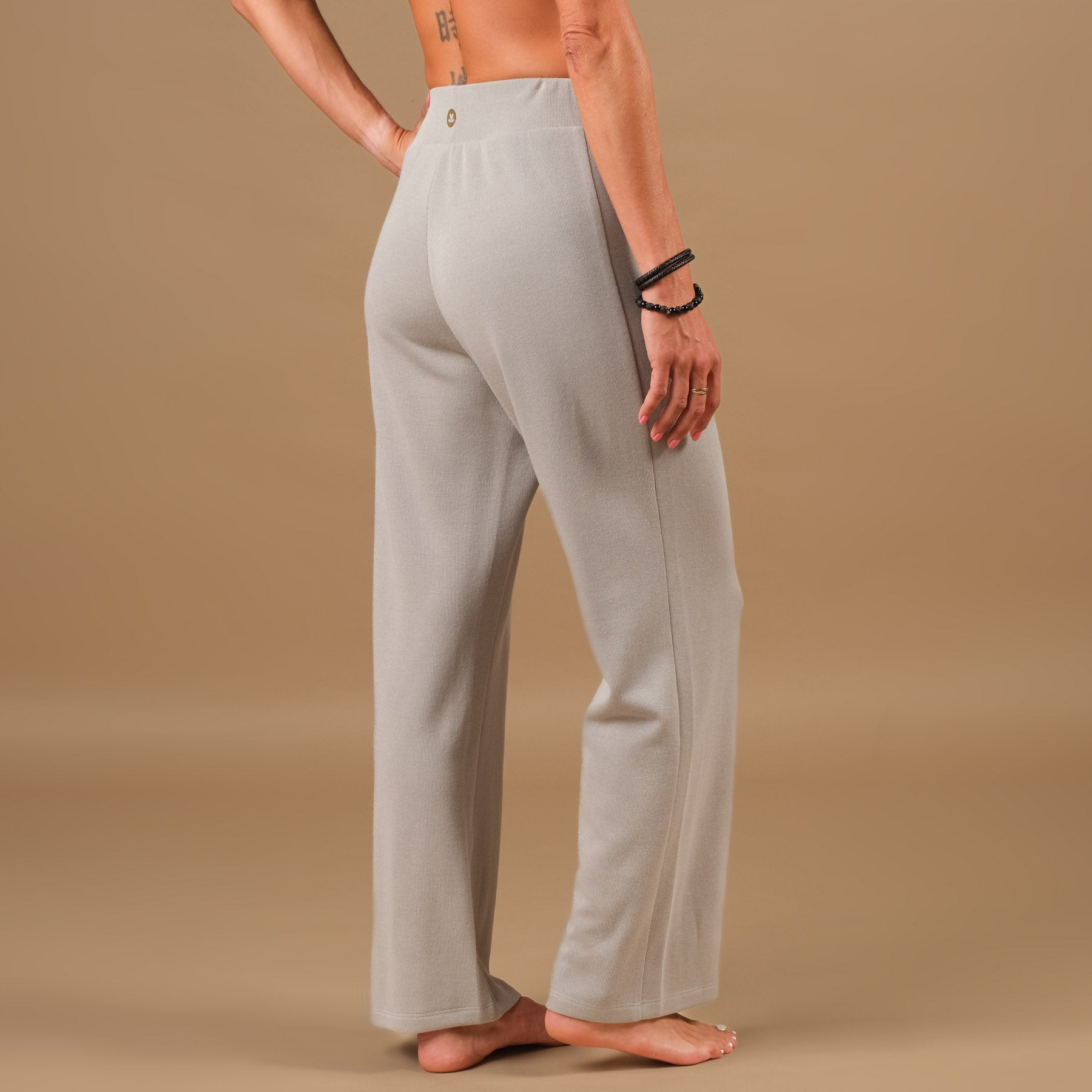 Yoga Culotte Pantaloni a gamba larga Accogliente grigio di produzione svizzera