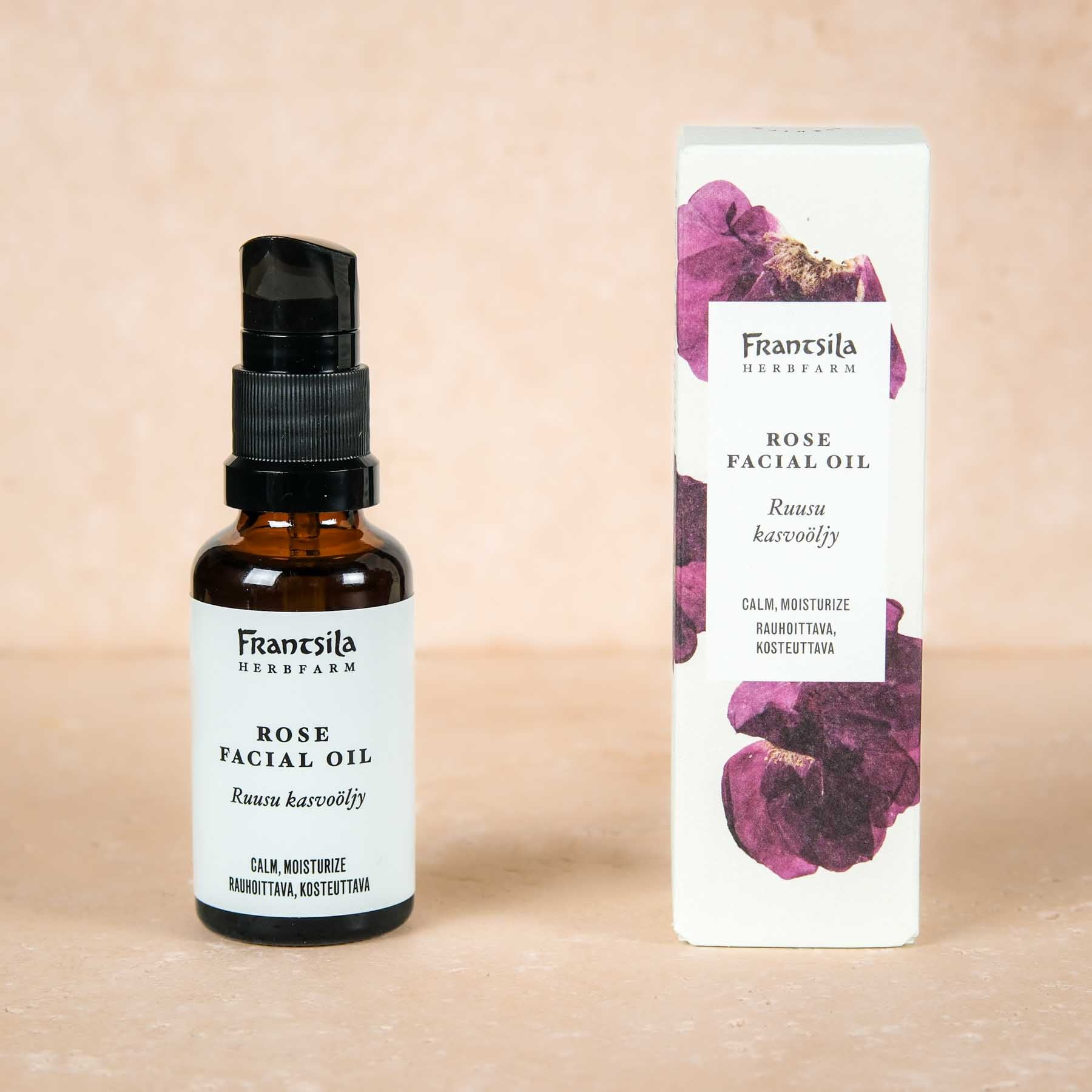 L'olio cosmetico naturale per il viso Midsummer Rose di Frantsila è una meravigliosa miscela di oli vegetali, adatta a tutti i tipi di pelle, comprese quelle sensibili e grasse.