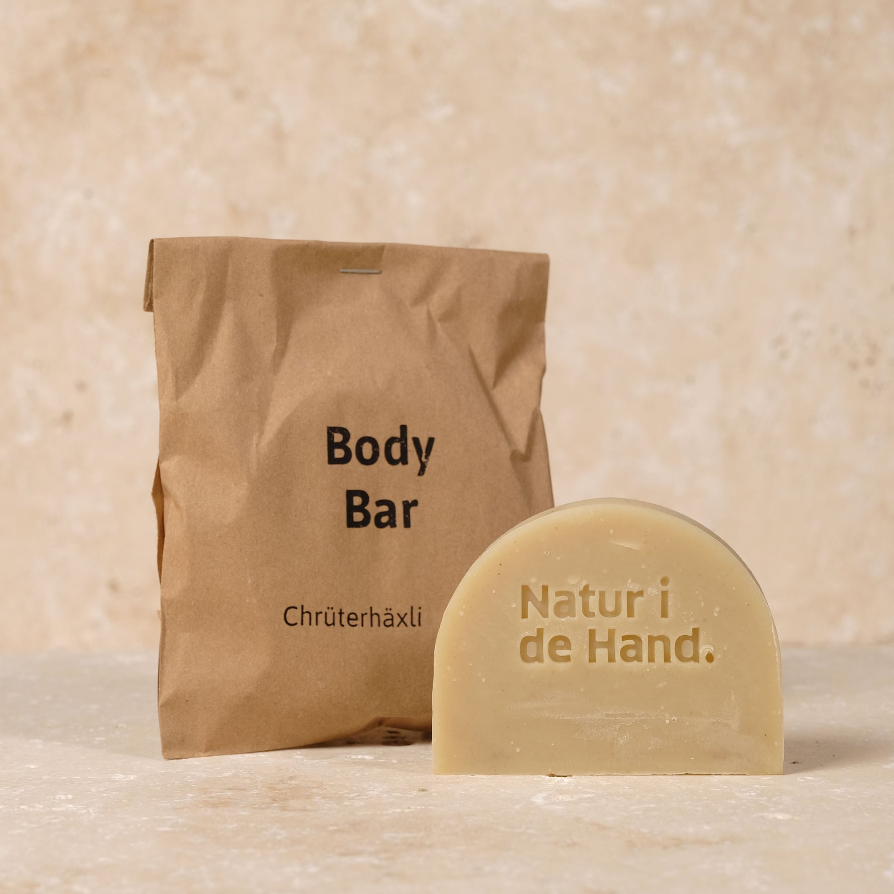 Sapone per il corpo - Body Bar - Chrüterhäxli, specialmente per pelli sensibili, con olio di cumino nero, prodotto in Svizzera.