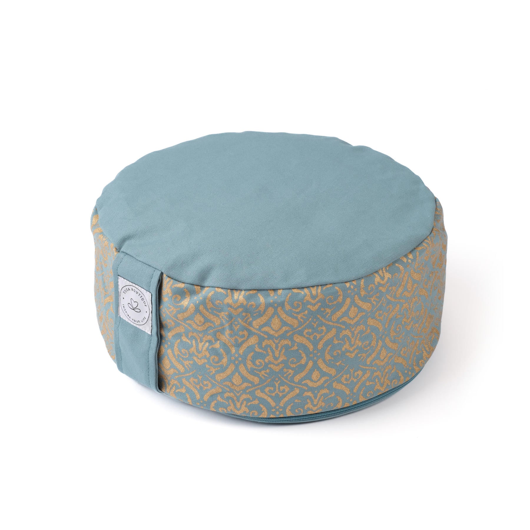 Cuscino Meditazione Rotondo In Cotone - Imbottito Bucce Grano Saraceno - Dualseele Giallo - Foto 7